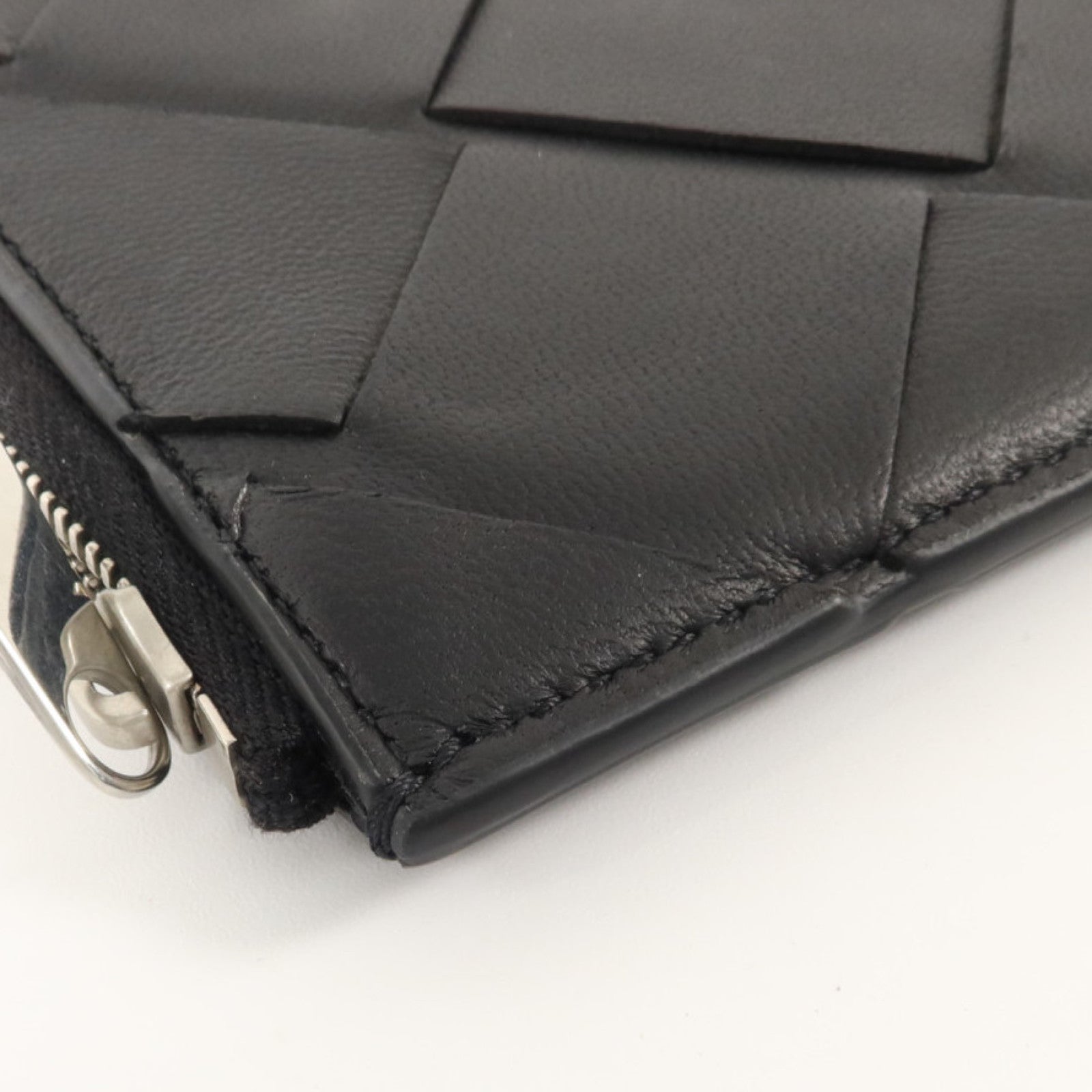 BOTTEGA VENETA 織紋皮革Wallet銀扣錢包