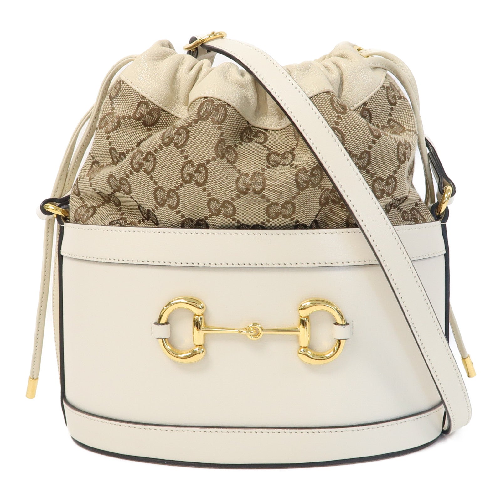 GUCCI 牛皮皮革Shoulder Bag金扣肩背袋白色