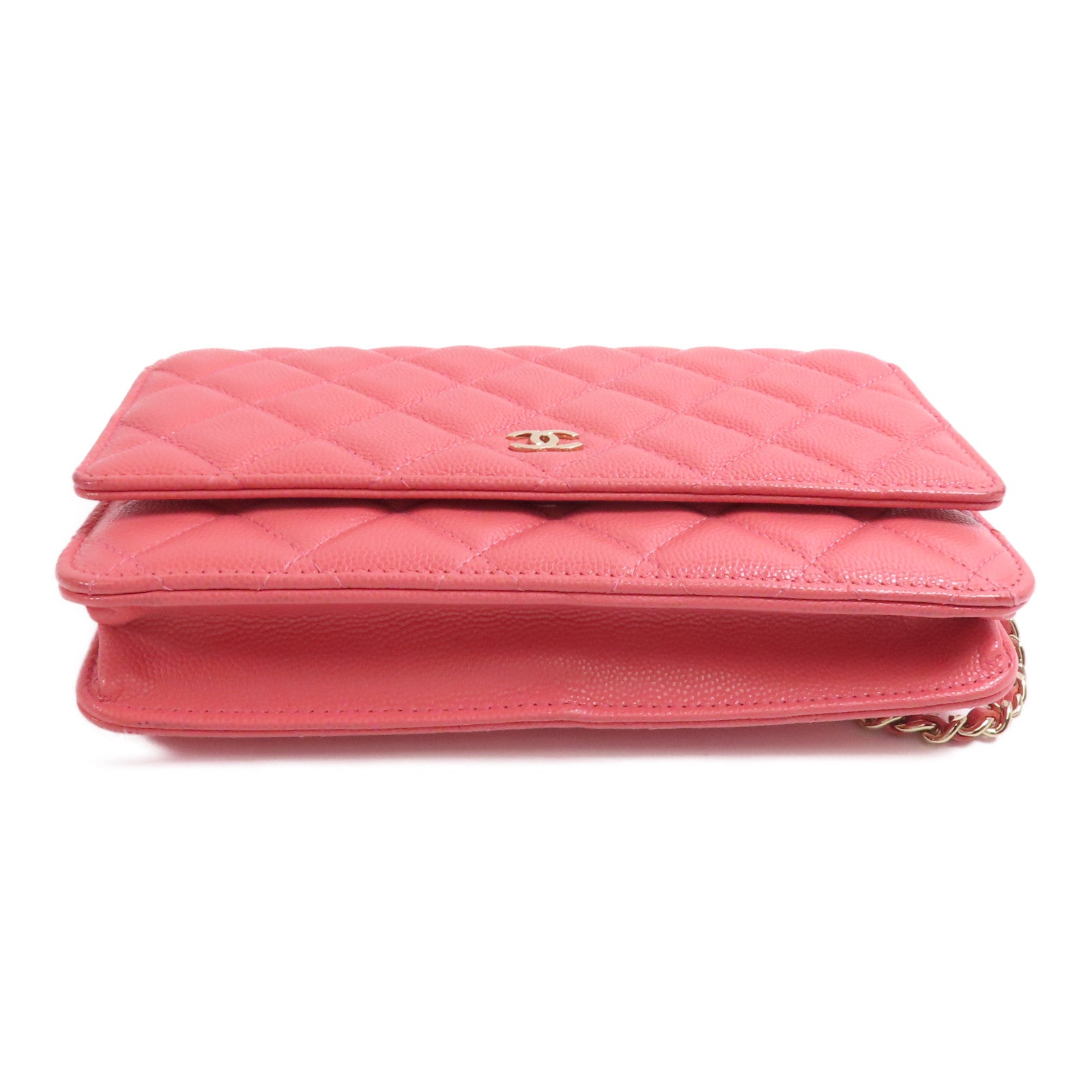 CHANEL 牛皮皮革WOC Wallet On Chain金扣鏈帶肩背袋
