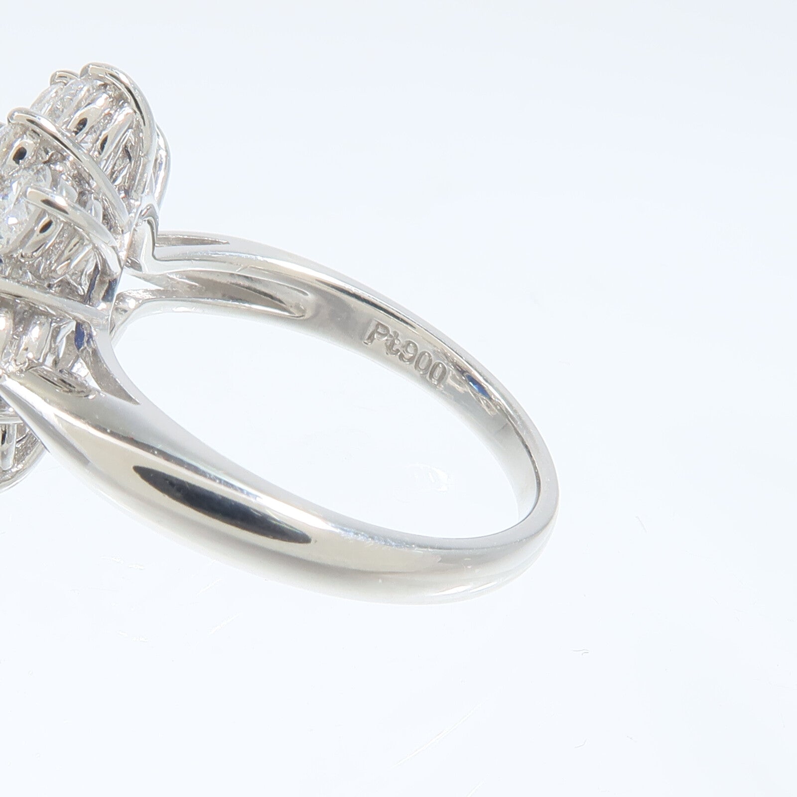 JEWELRY PT900鉑金Sapphire Diamond Ring藍寶石/鑽石戒指