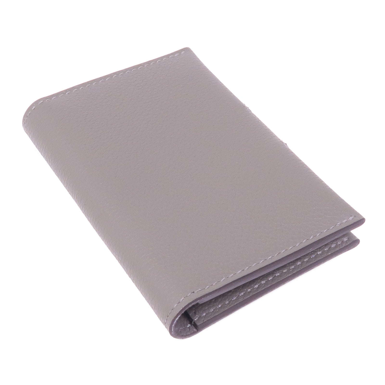 HERMES Evercolor皮革Porte-Cartes銀扣卡片套Gris Meyer