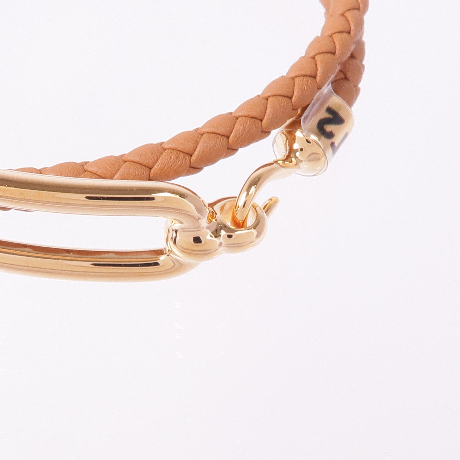 HERMES Swift皮革Roulis Double Tour手鏈37 Gold