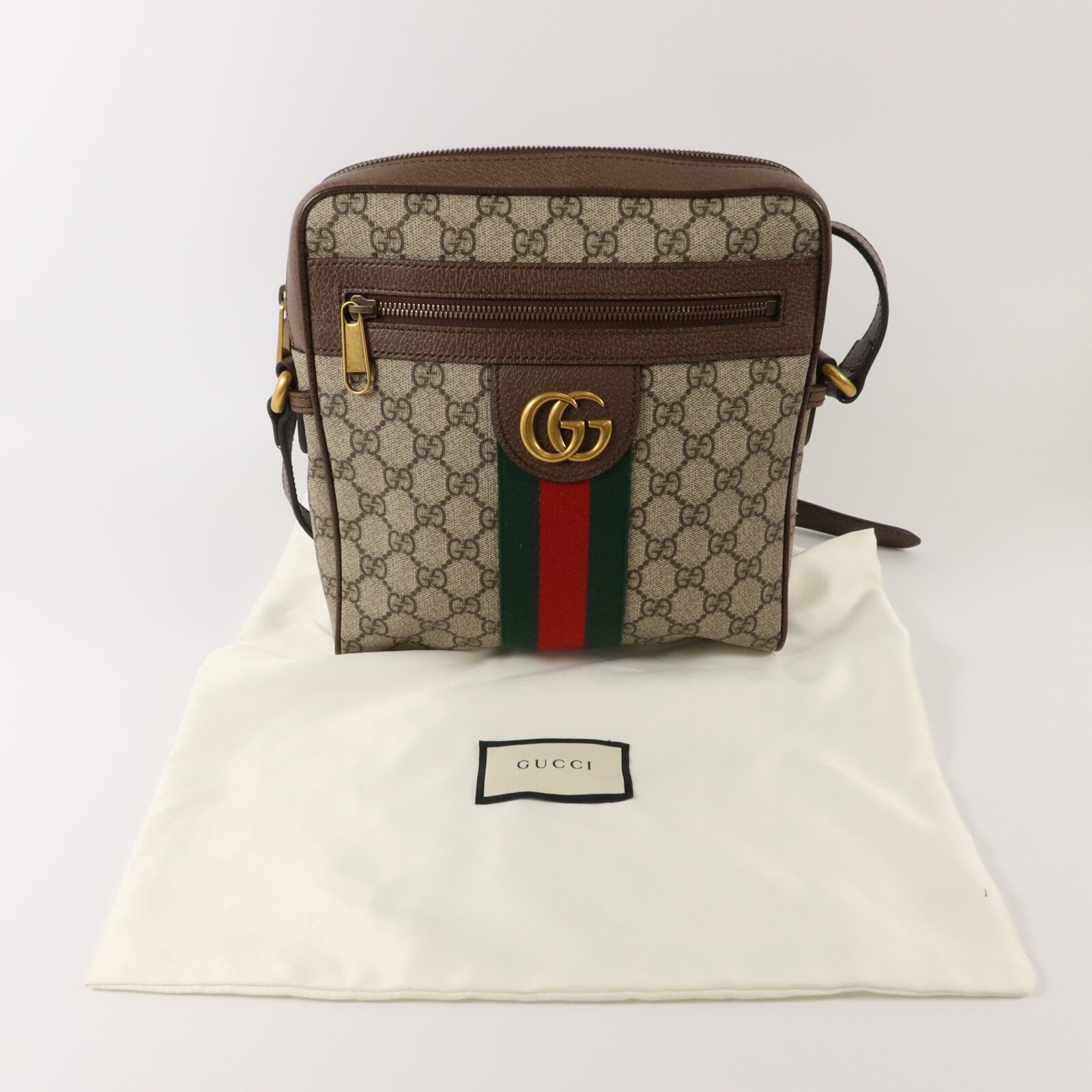 GUCCI 塗層帆布Ophidia Small Messenger Bag肩背袋