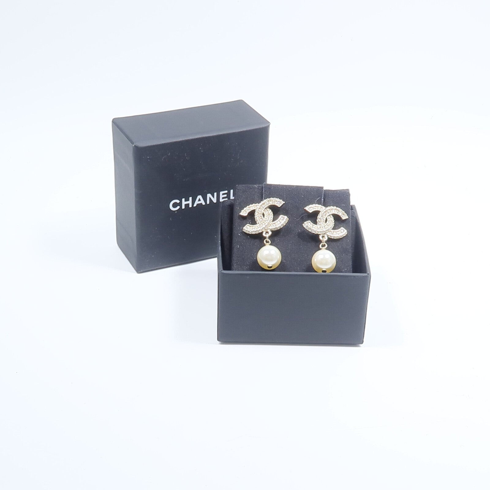 CHANEL PVC/金屬Classic Drop Earrings耳環