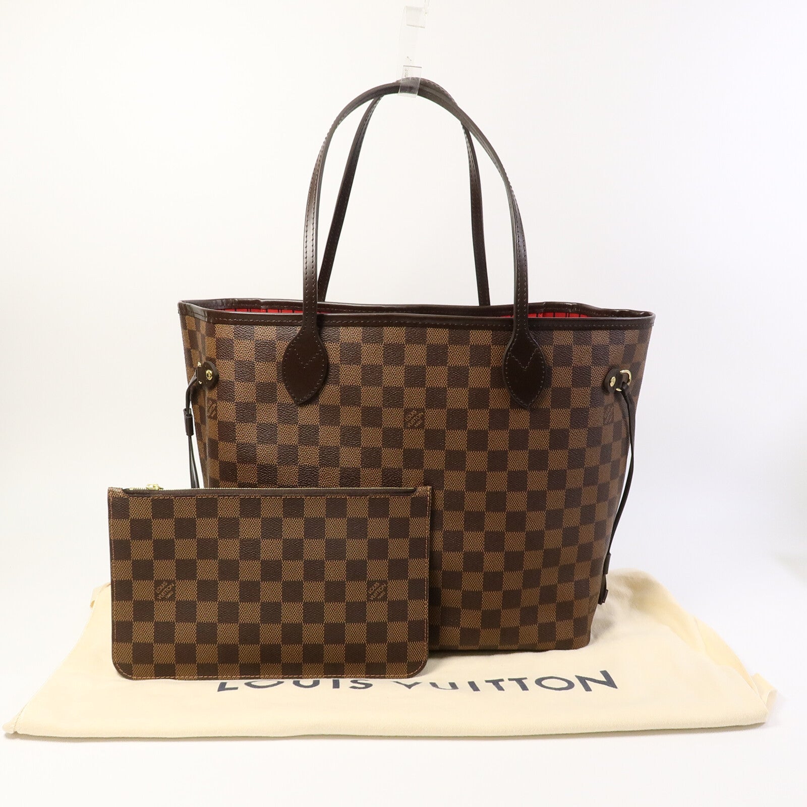 LOUIS VUITTON Damier Neverfull MM肩背袋