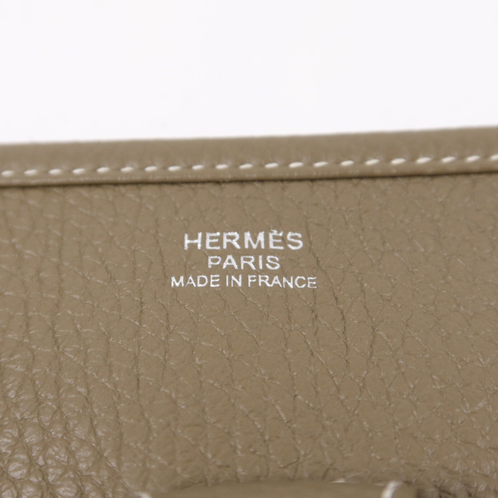HERMES Clemence皮革Evelyne PM 肩背袋Etoupe