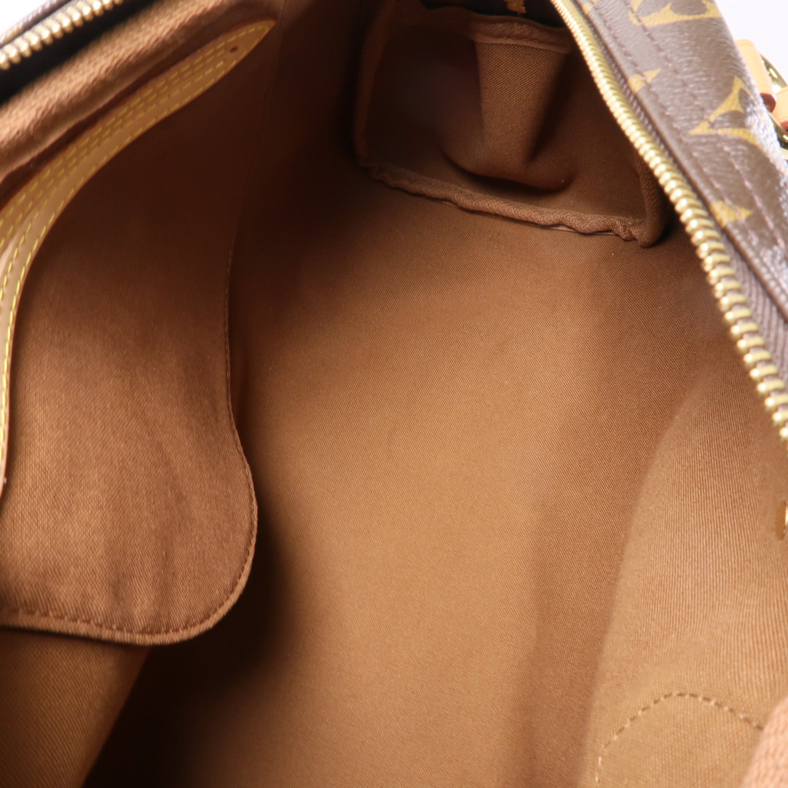 LOUIS VUITTON Monogram Montorgueil PM金扣肩背袋棕色