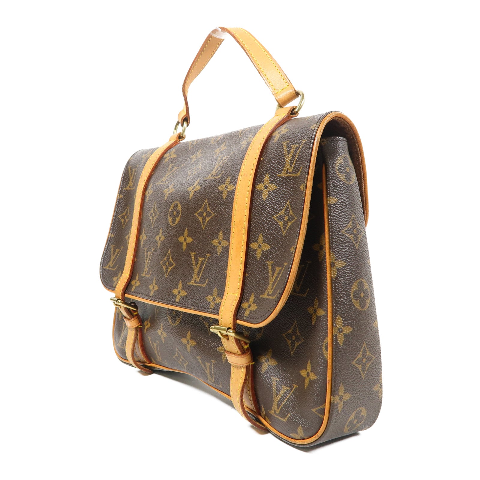 LOUIS VUITTON Monogram Sac Marelle A Dos金扣手挽肩背兩用袋啡色