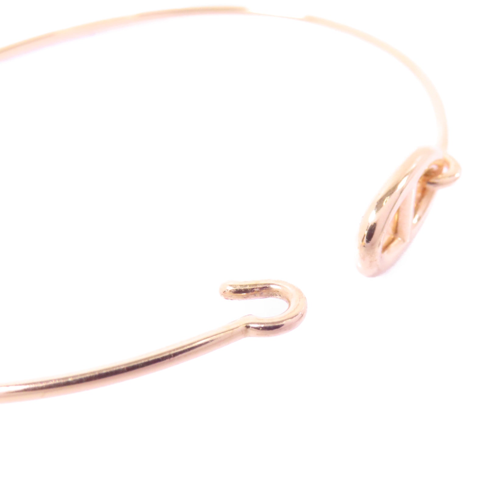 HERMES 18K玫瑰金Ronde Chaine Bracelet手鐲金色