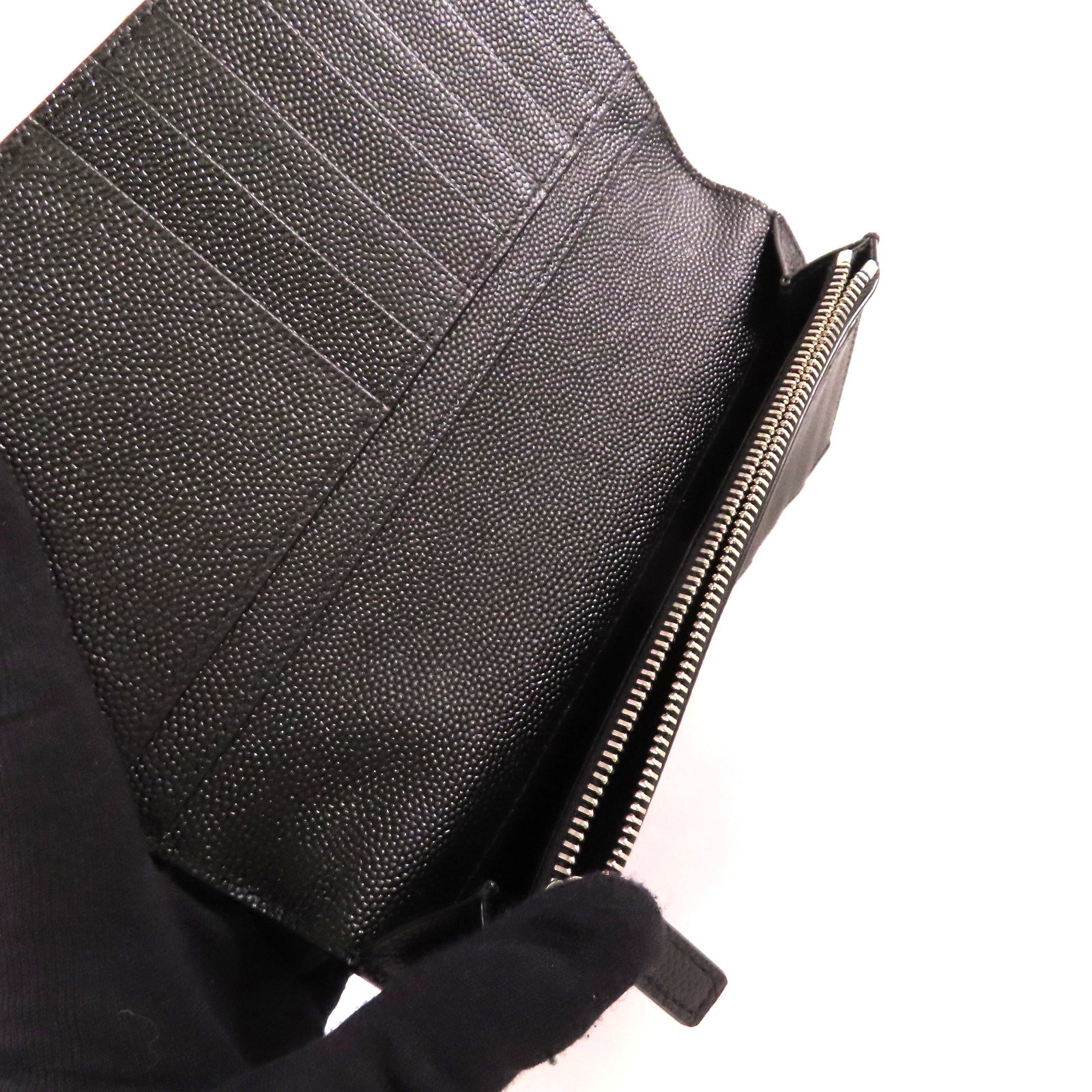 SAINT LAURENT 牛皮皮革Long Wallet長錢包黑色