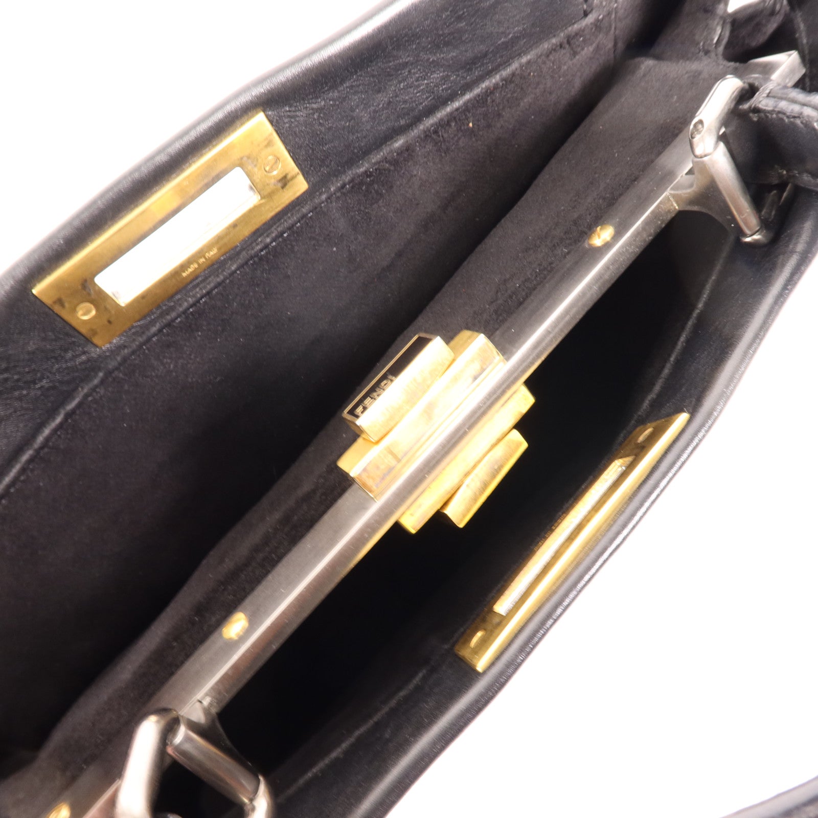 FENDI 牛皮皮革Peekaboo手挽肩背兩用袋