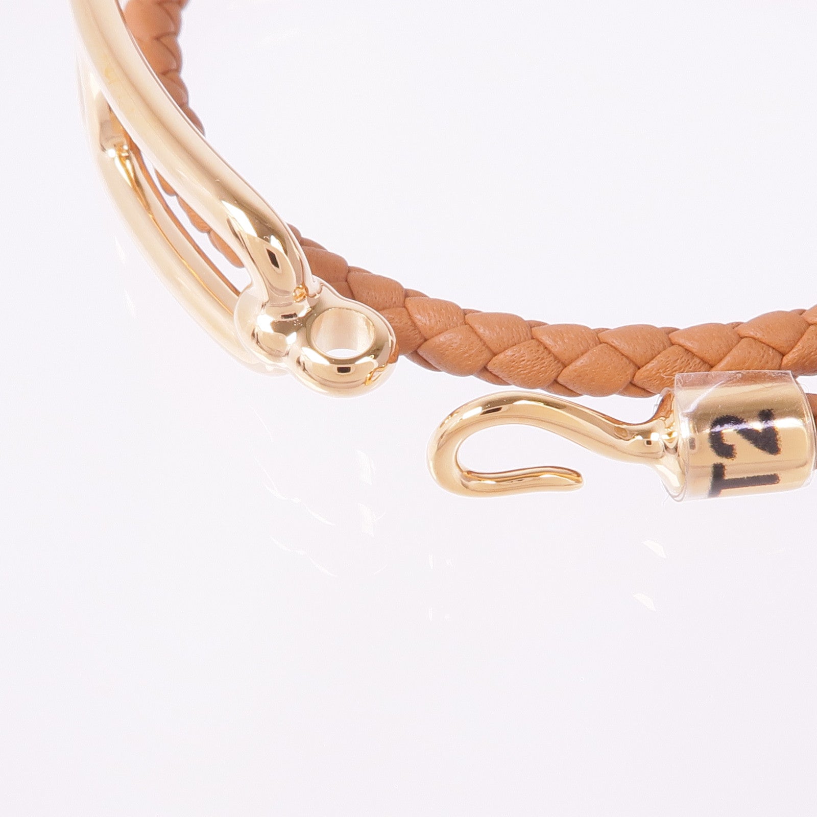 HERMES Swift皮革Roulis Double Tour手鏈37 Gold