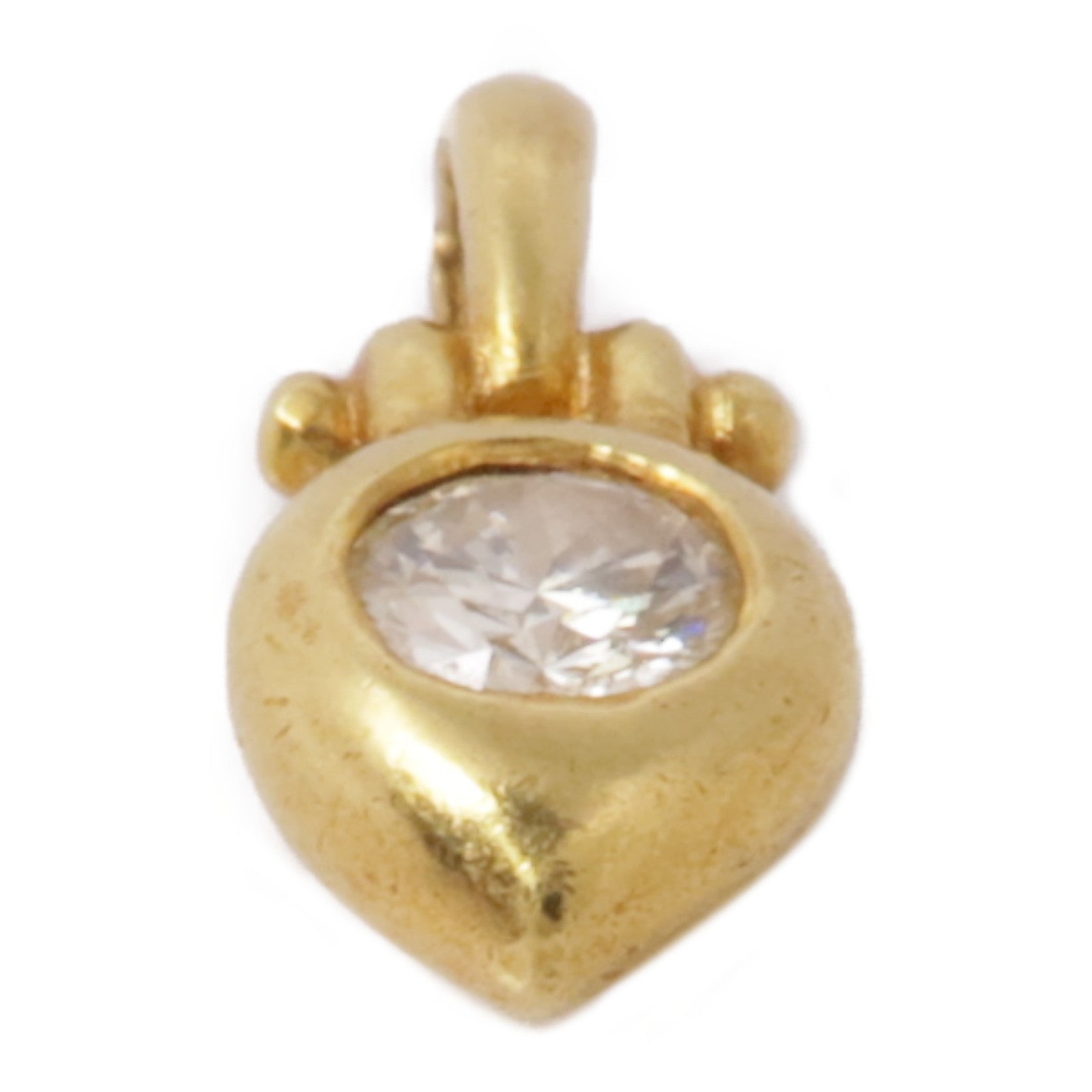 JEWELRY 18K黃金Diamond Pendant Top鑽石吊墜