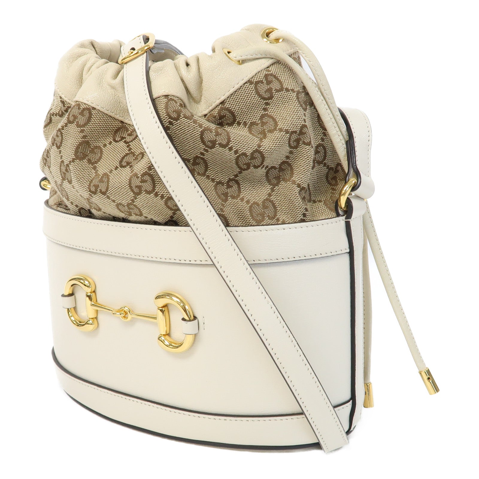 GUCCI 牛皮皮革Shoulder Bag金扣肩背袋白色