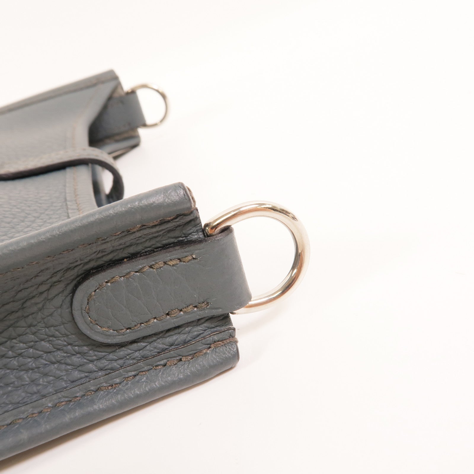HERMES Clemence皮革Evelyne TPM肩背袋Bleu Orage
