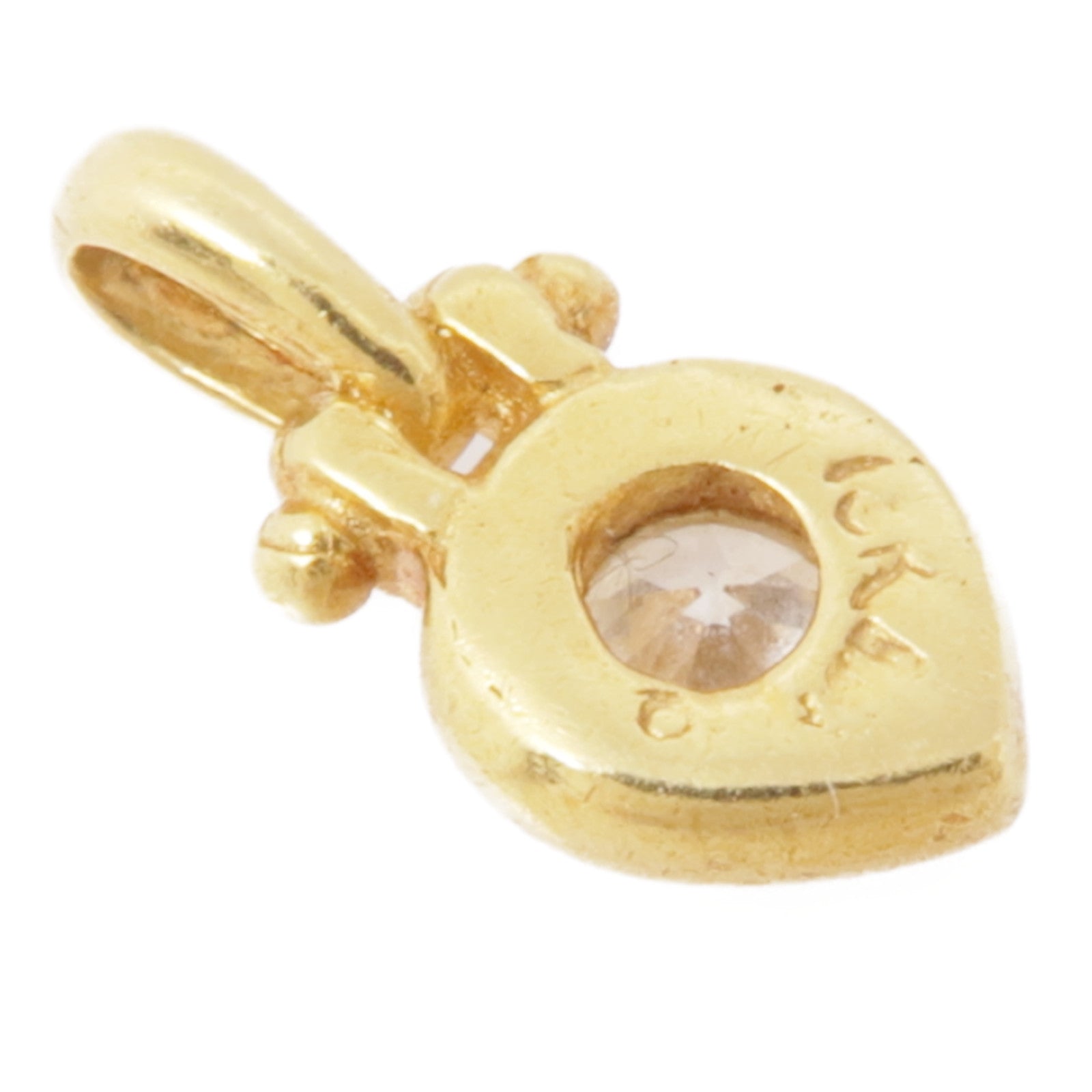JEWELRY 18K黃金Diamond Pendant Top鑽石吊墜