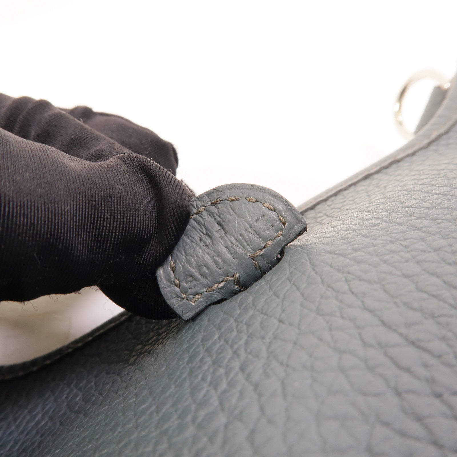 HERMES Clemence皮革Evelyne TPM肩背袋Bleu Orage