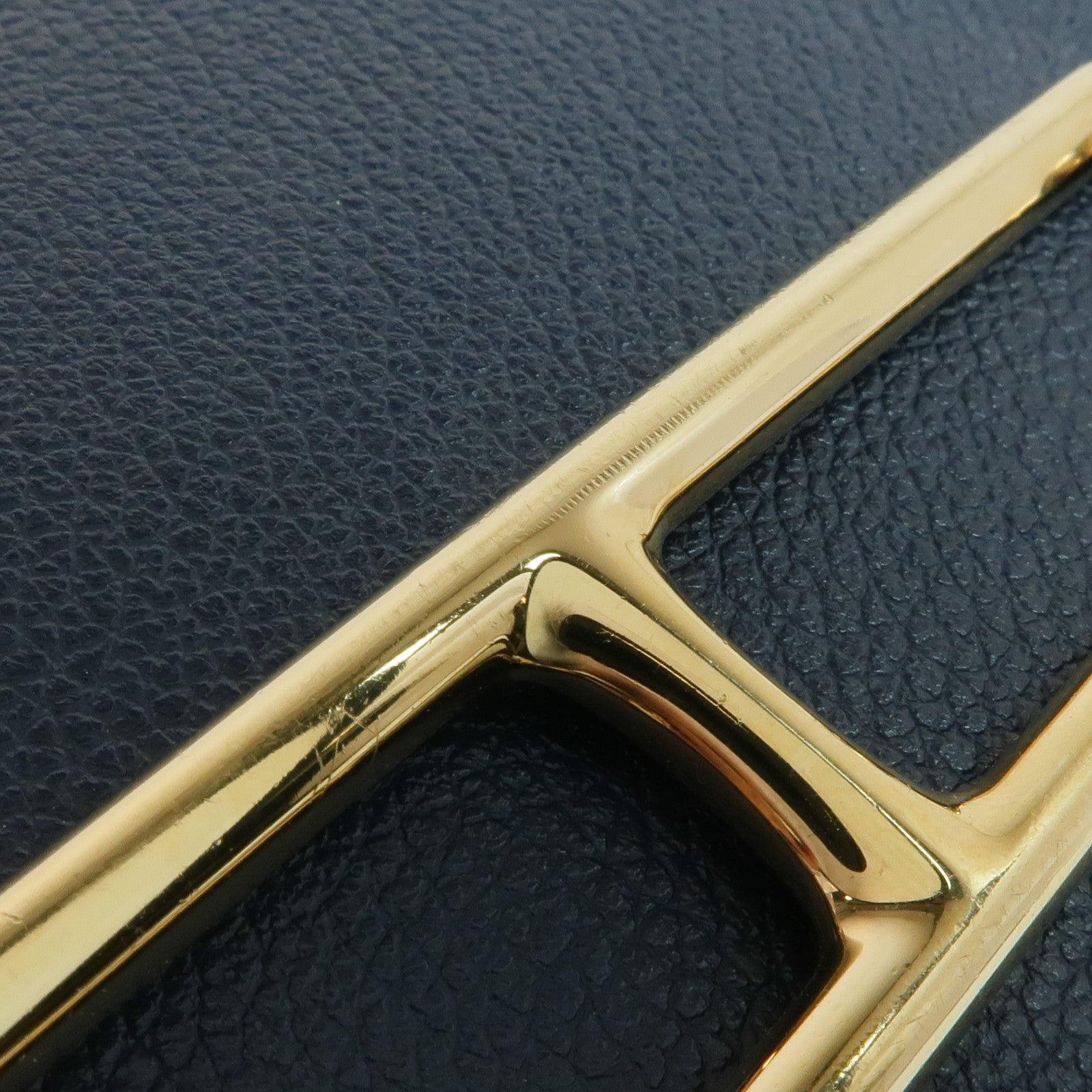 HERMES Evercolor皮革Mini Roulis金扣肩背袋Bleu Brighton
