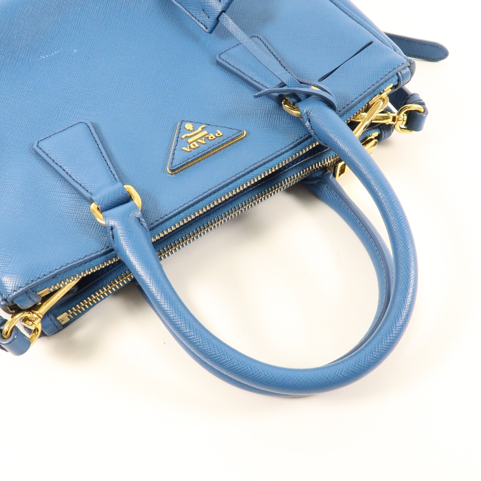 PRADA 牛皮皮革Galleria Bag金扣手挽肩背兩用袋