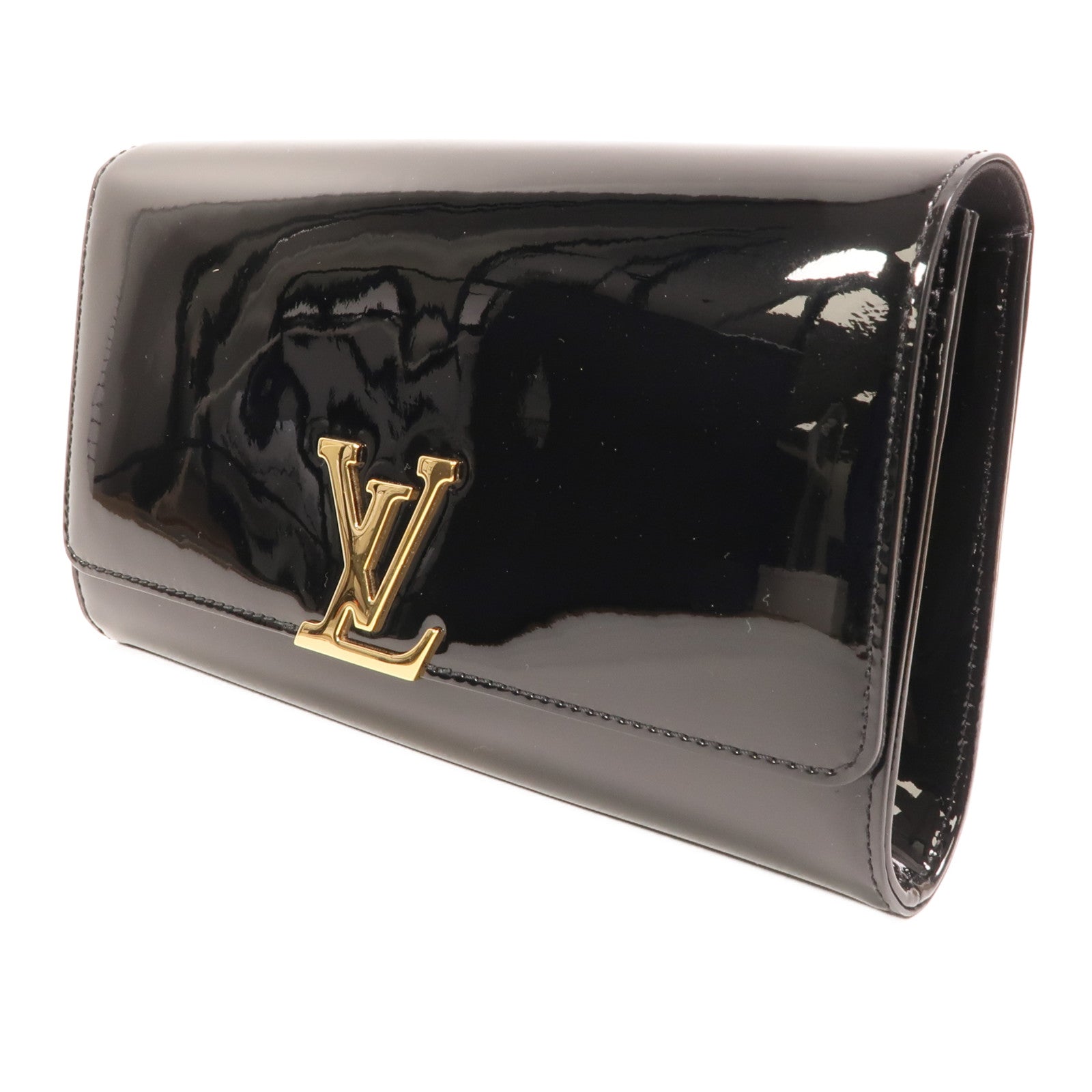 LOUIS VUITTON 【激減優惠】Monogram Vernis Louise EW金扣手拿包