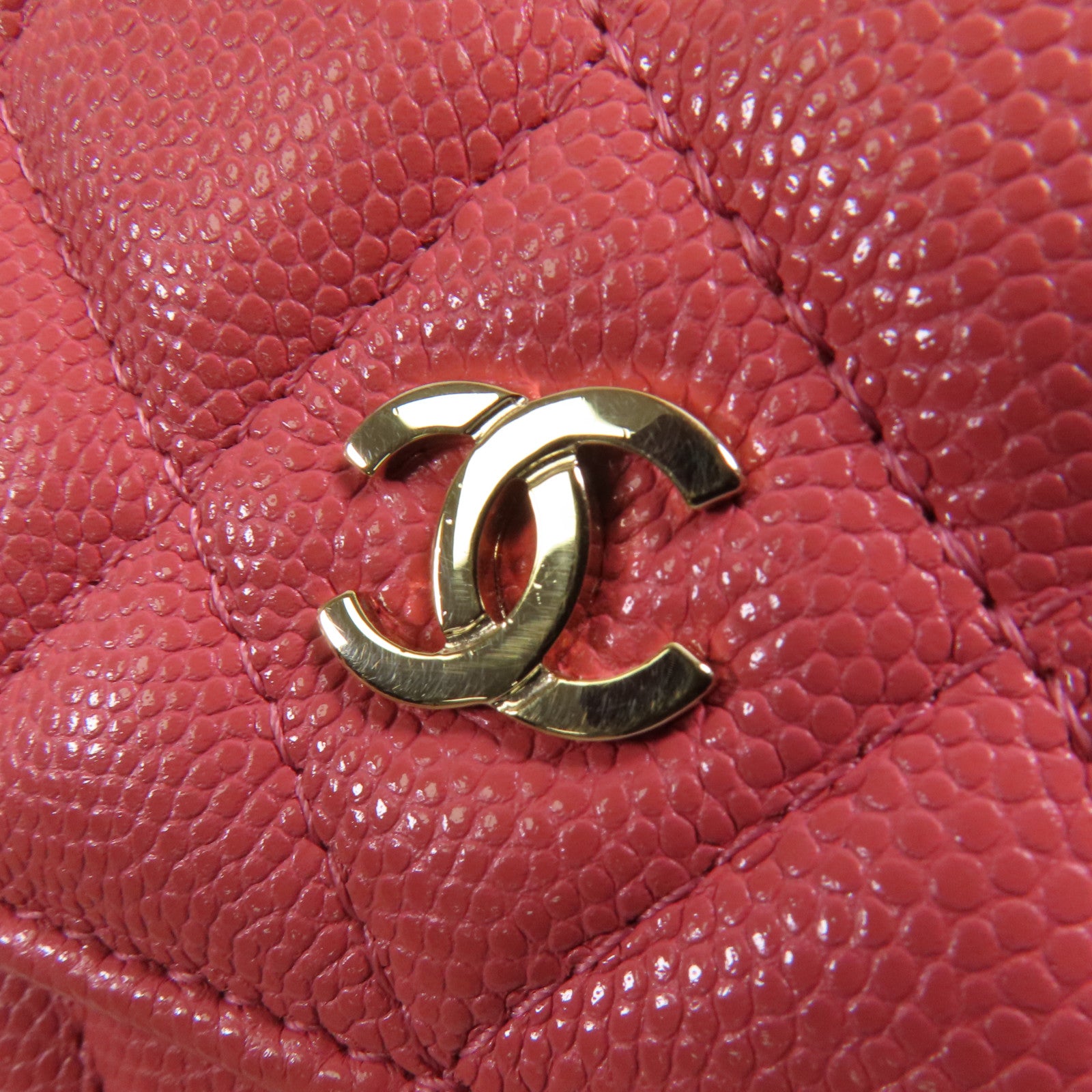 CHANEL 牛皮皮革WOC Wallet On Chain金扣鏈帶肩背袋