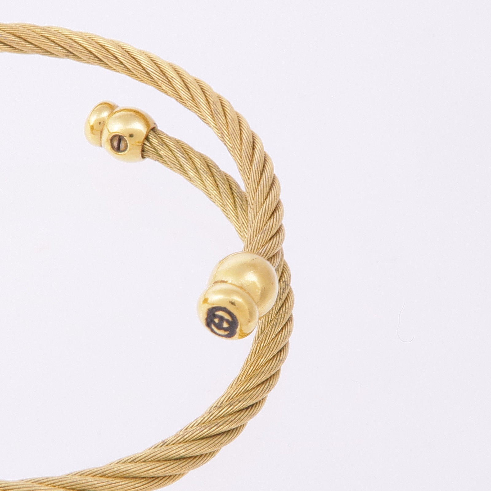 GUCCI Black Dial Gold Bangle Watch 27002.L