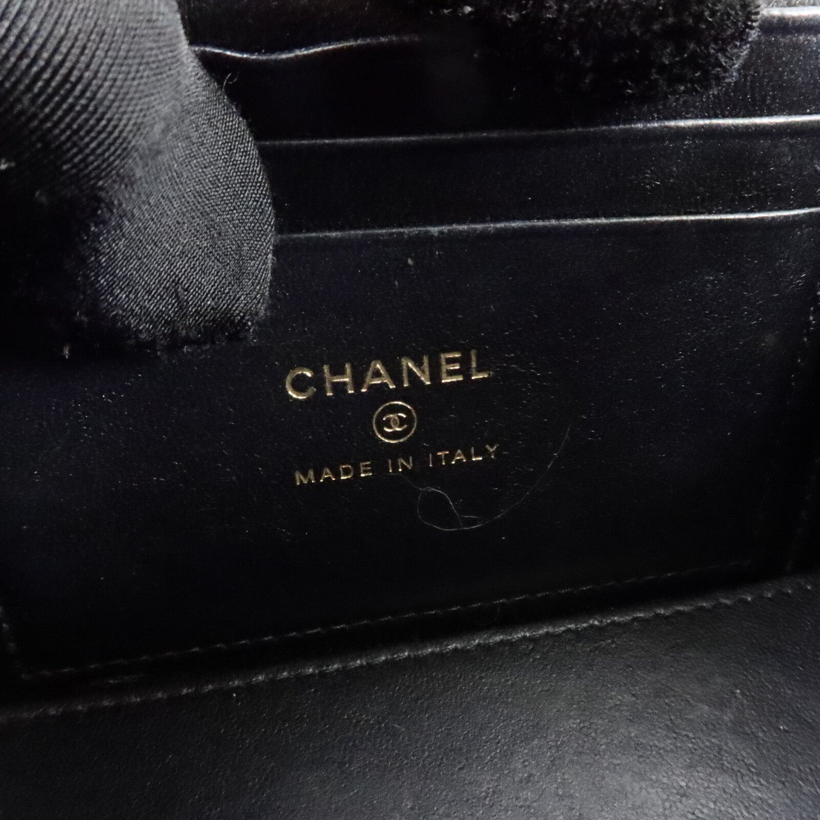 CHANEL 羊皮皮革Vanity Case鏈帶肩背袋