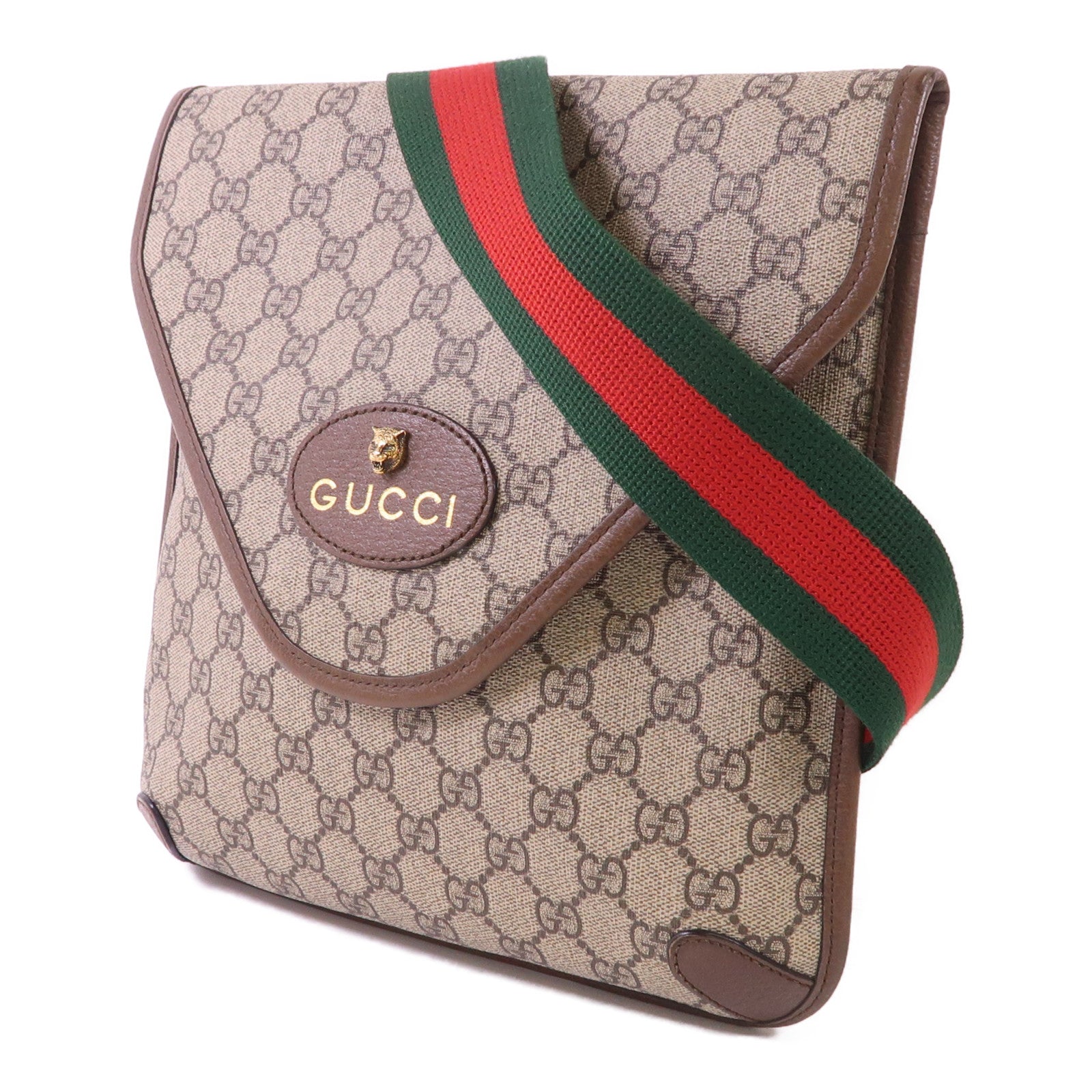 GUCCI 塗層帆布Neo Vintage GG Messenger金扣肩背袋