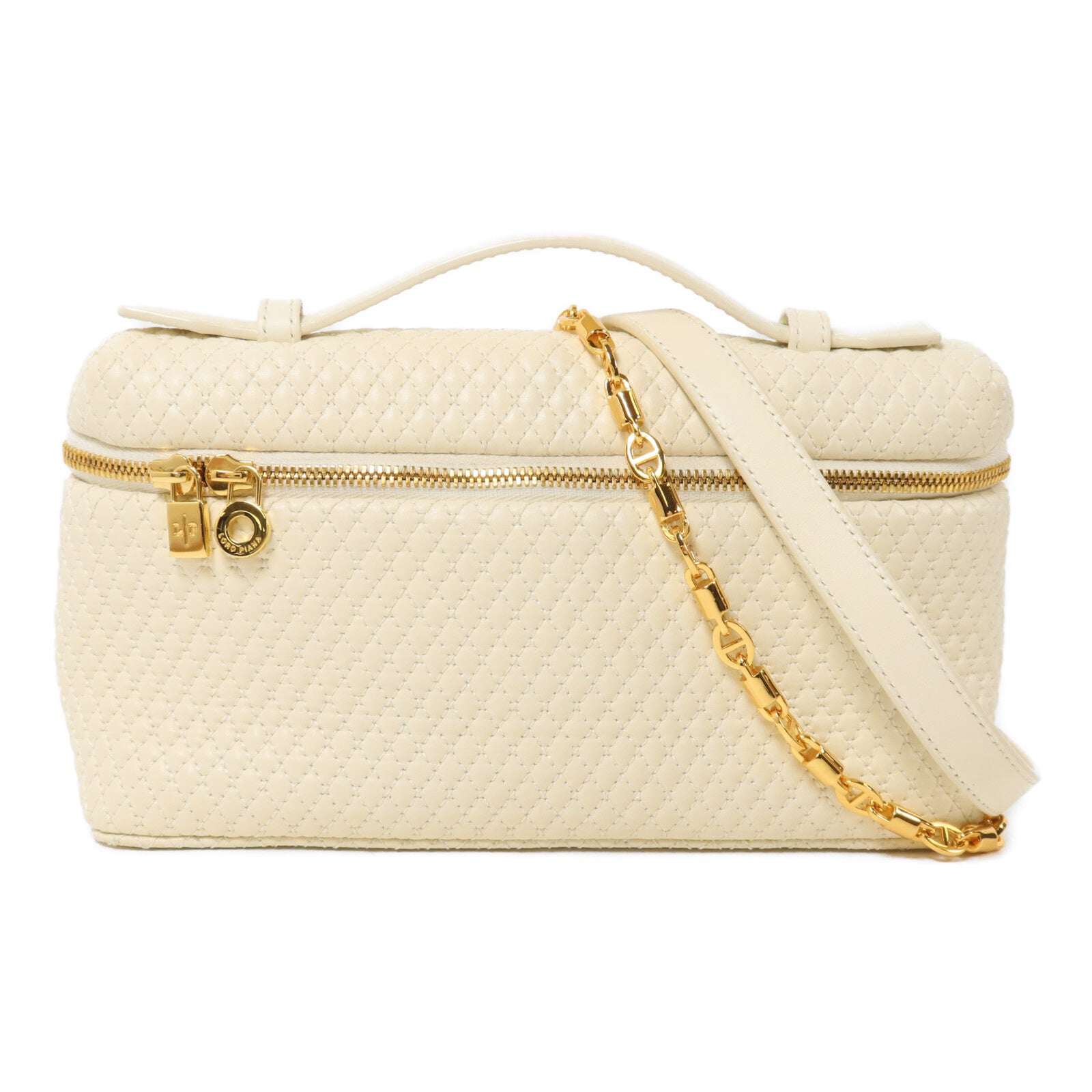 Loro Piana 羊皮皮革Extra Pocket L19鏈帶手挽肩背兩用袋