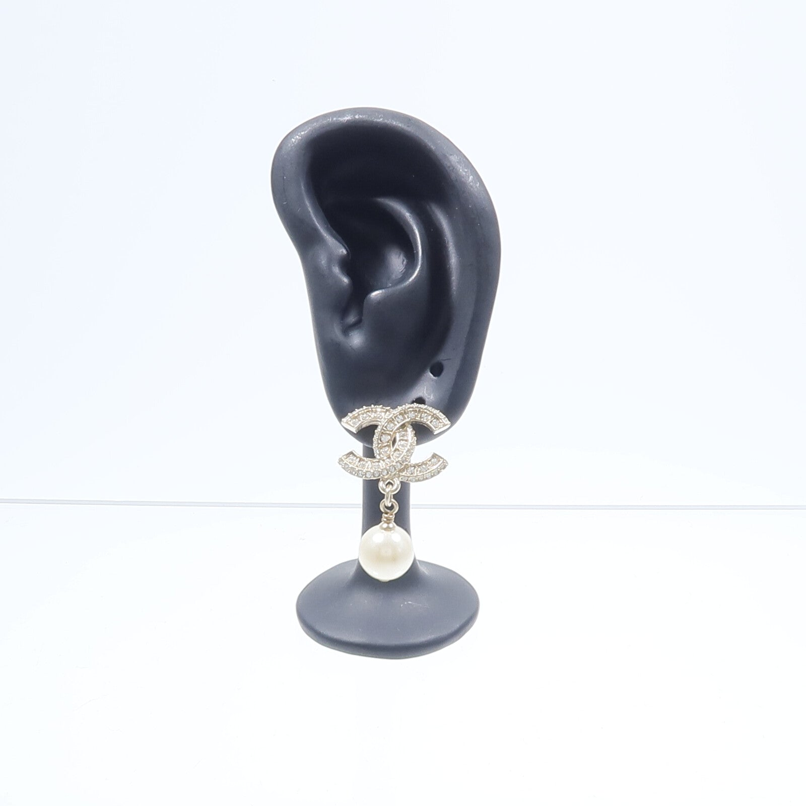 CHANEL PVC/金屬Classic Drop Earrings耳環
