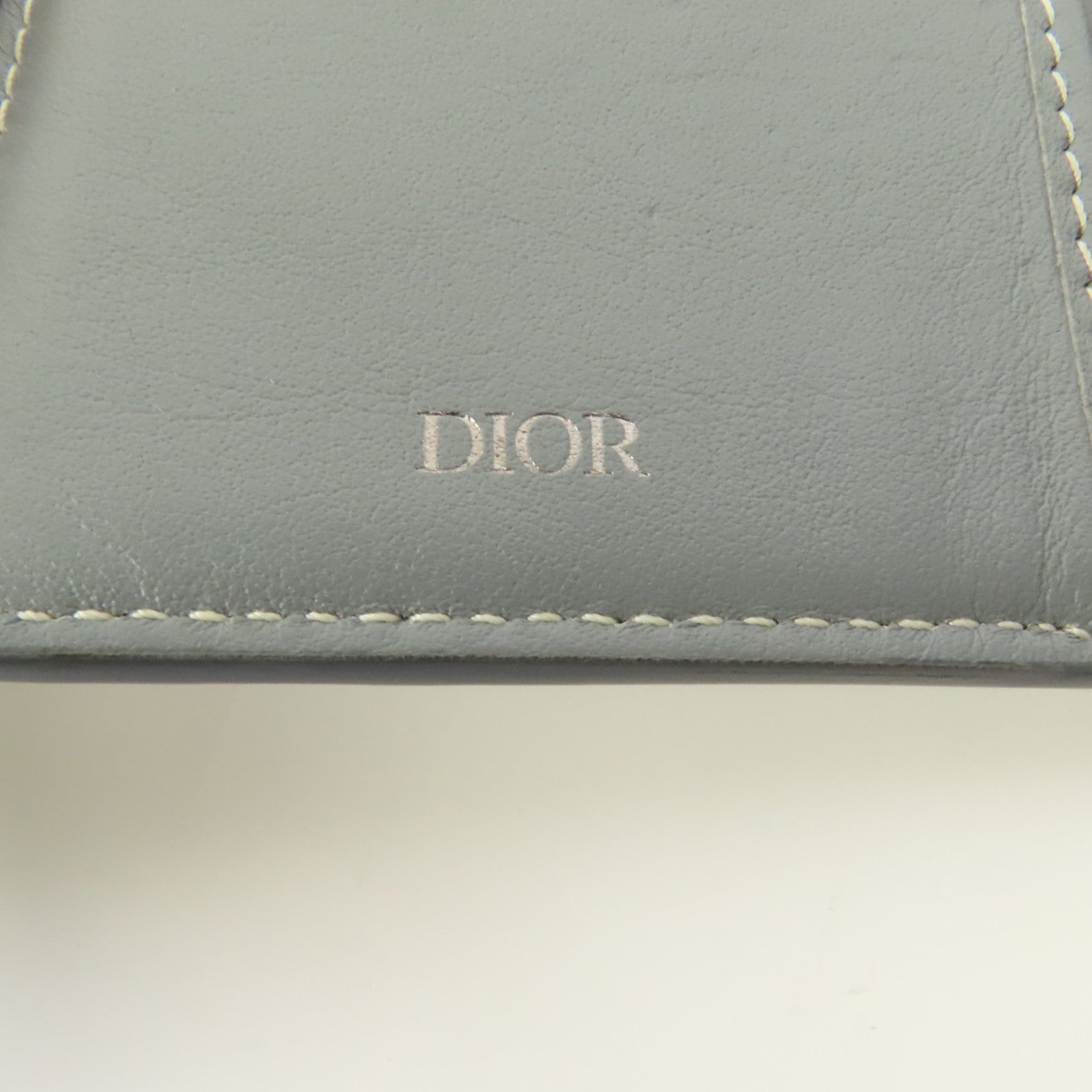 Dior 牛皮皮革Long Wallet銀扣長錢包