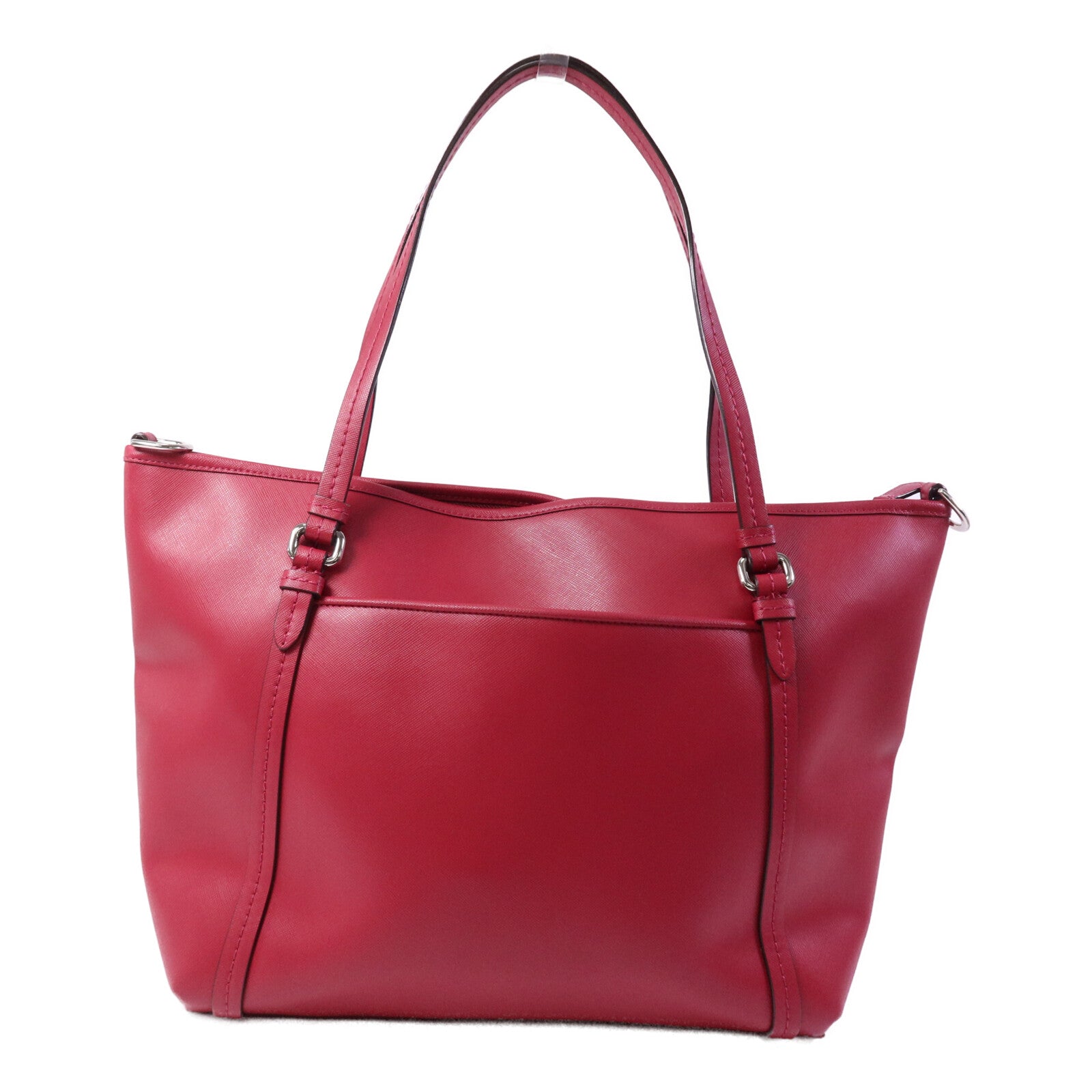 COACH 牛皮皮革Peyton Pocket Tote銀扣手挽袋