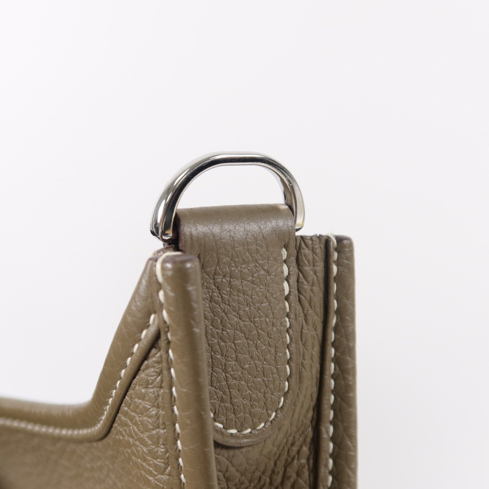 HERMES Clemence皮革Evelyne PM 肩背袋Etoupe