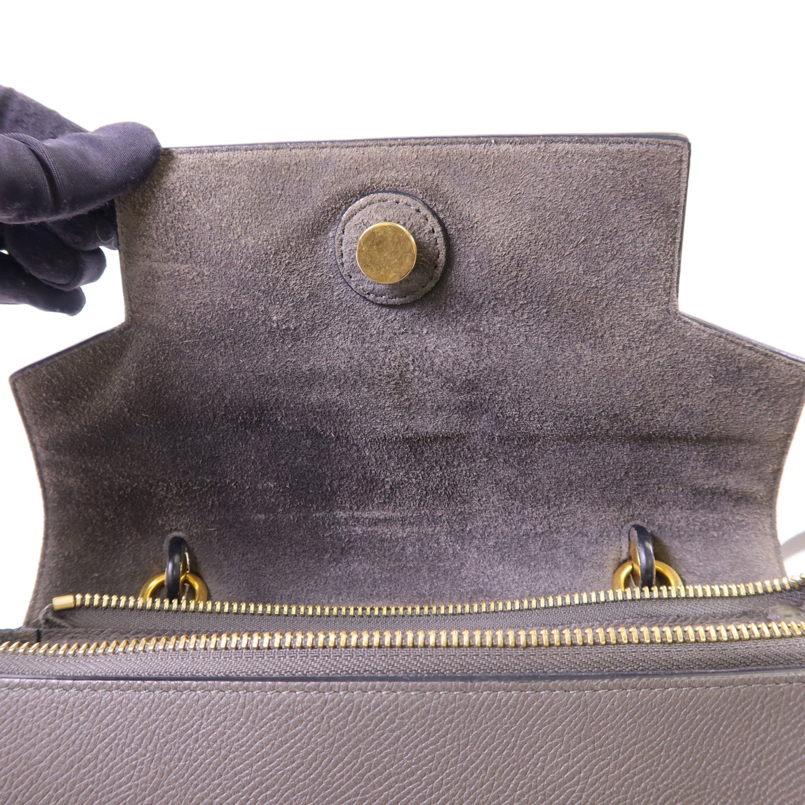 CELINE 牛皮皮革Micro Belt Bag金扣手挽肩背兩用袋