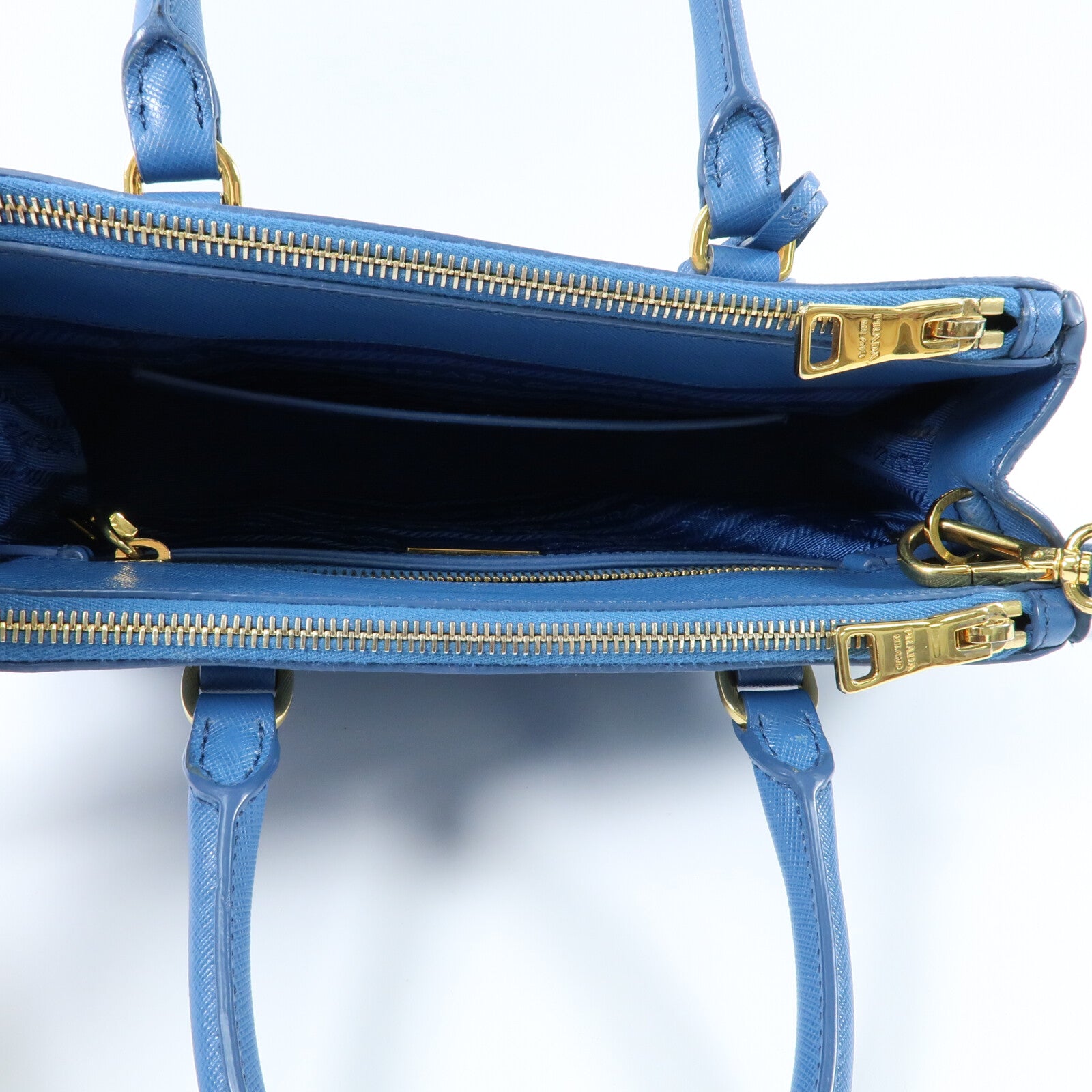 PRADA 牛皮皮革Galleria Bag金扣手挽肩背兩用袋