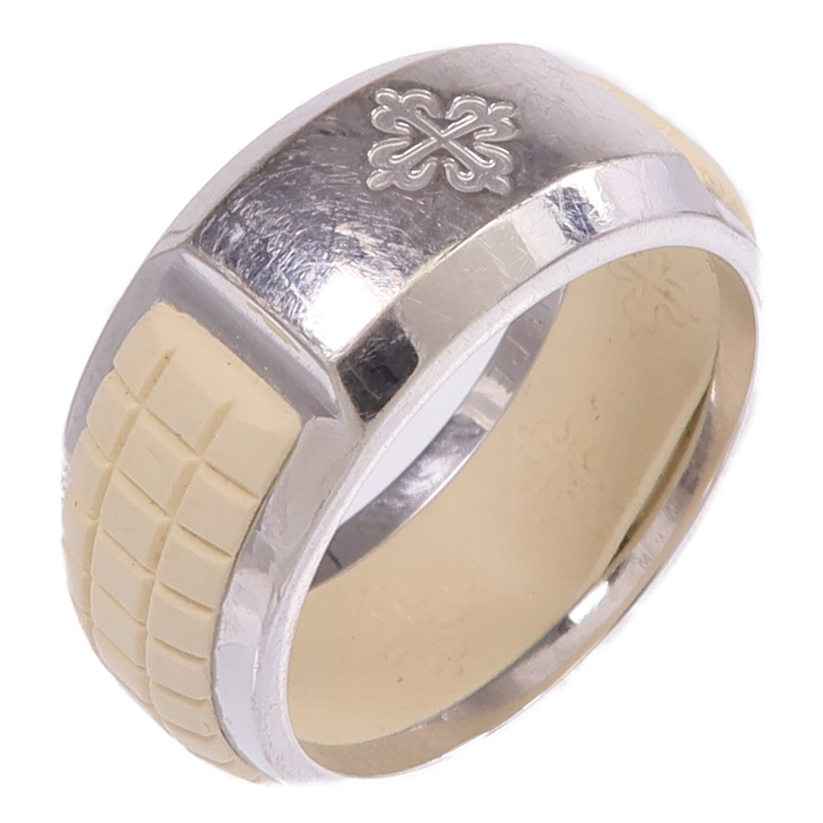 JEWELRY 18K白金/橡皮Aquanaut Luce Rubber Ring鑽石戒指US#7.25