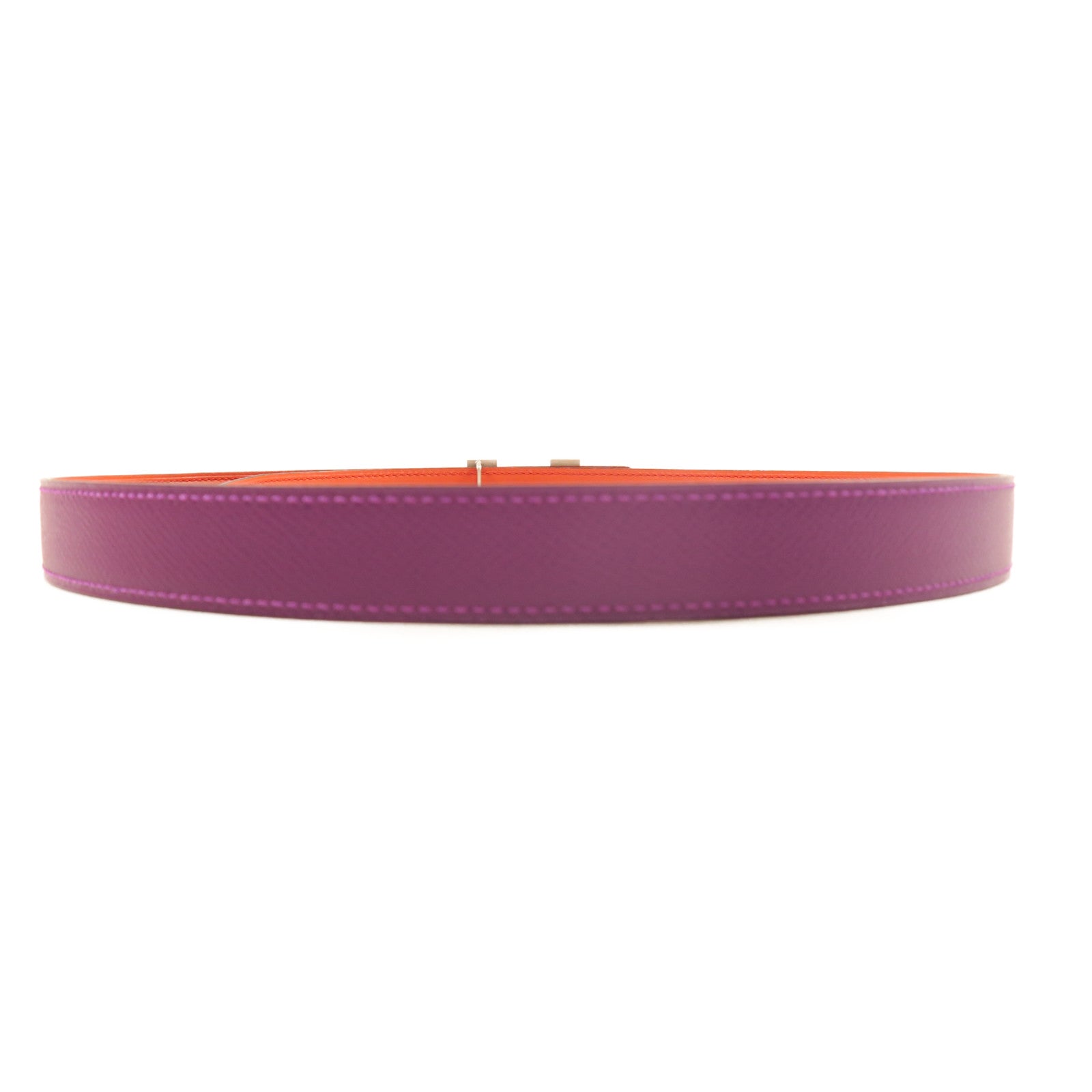 HERMES Swift皮革/Epsom皮革Belt皮帶Red/Purple