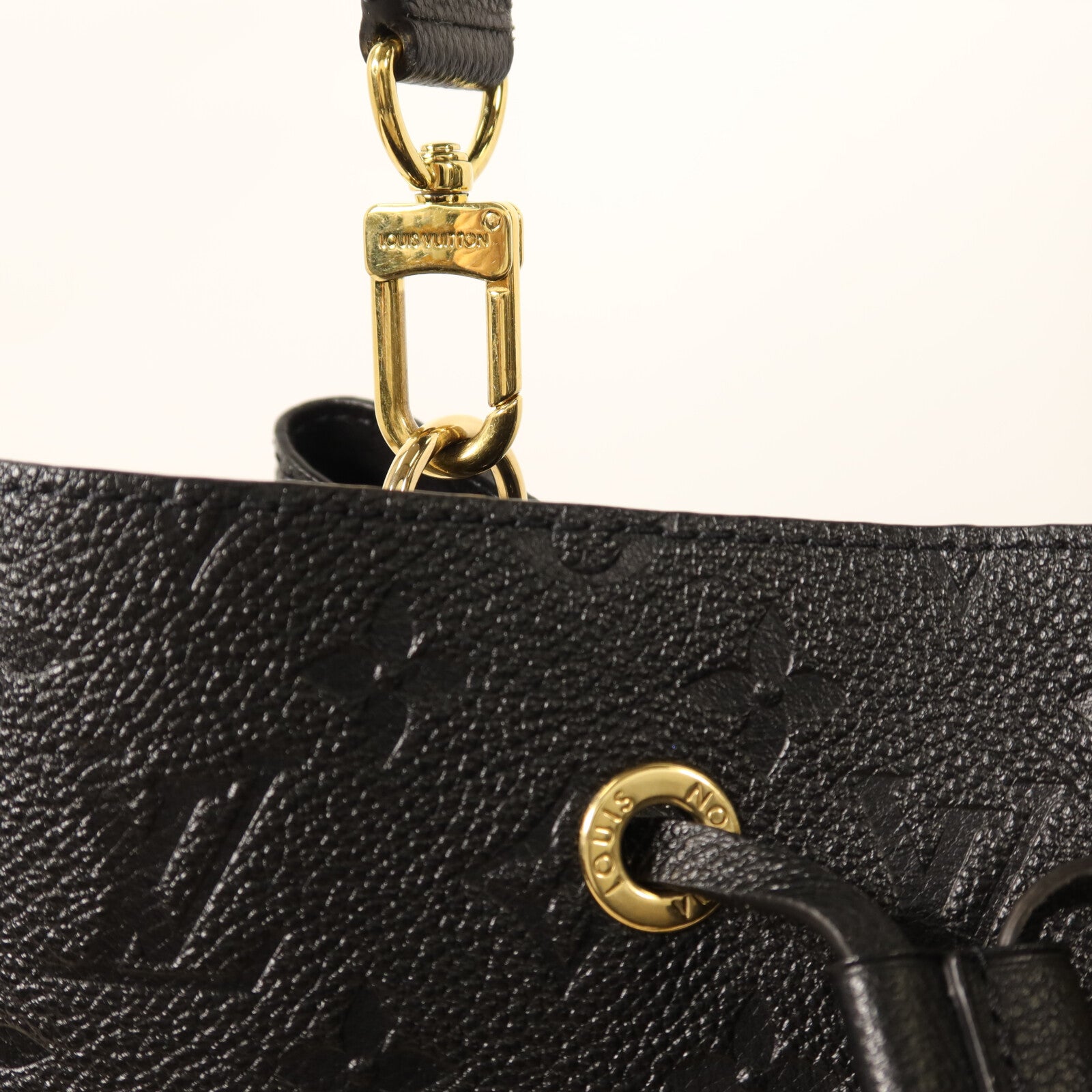 LOUIS VUITTON Monogram Empreinte NeoNoe MM金扣手挽肩背兩用袋