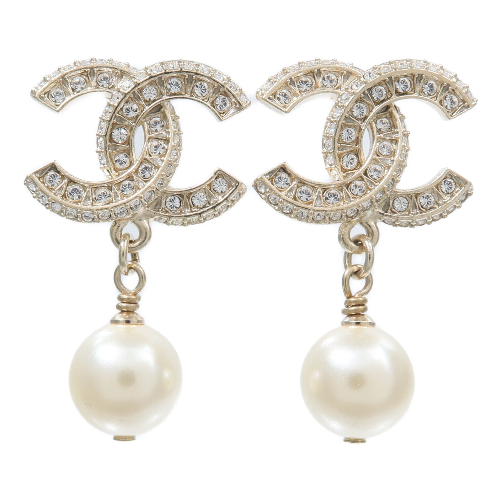 CHANEL PVC/金屬Classic Drop Earrings耳環
