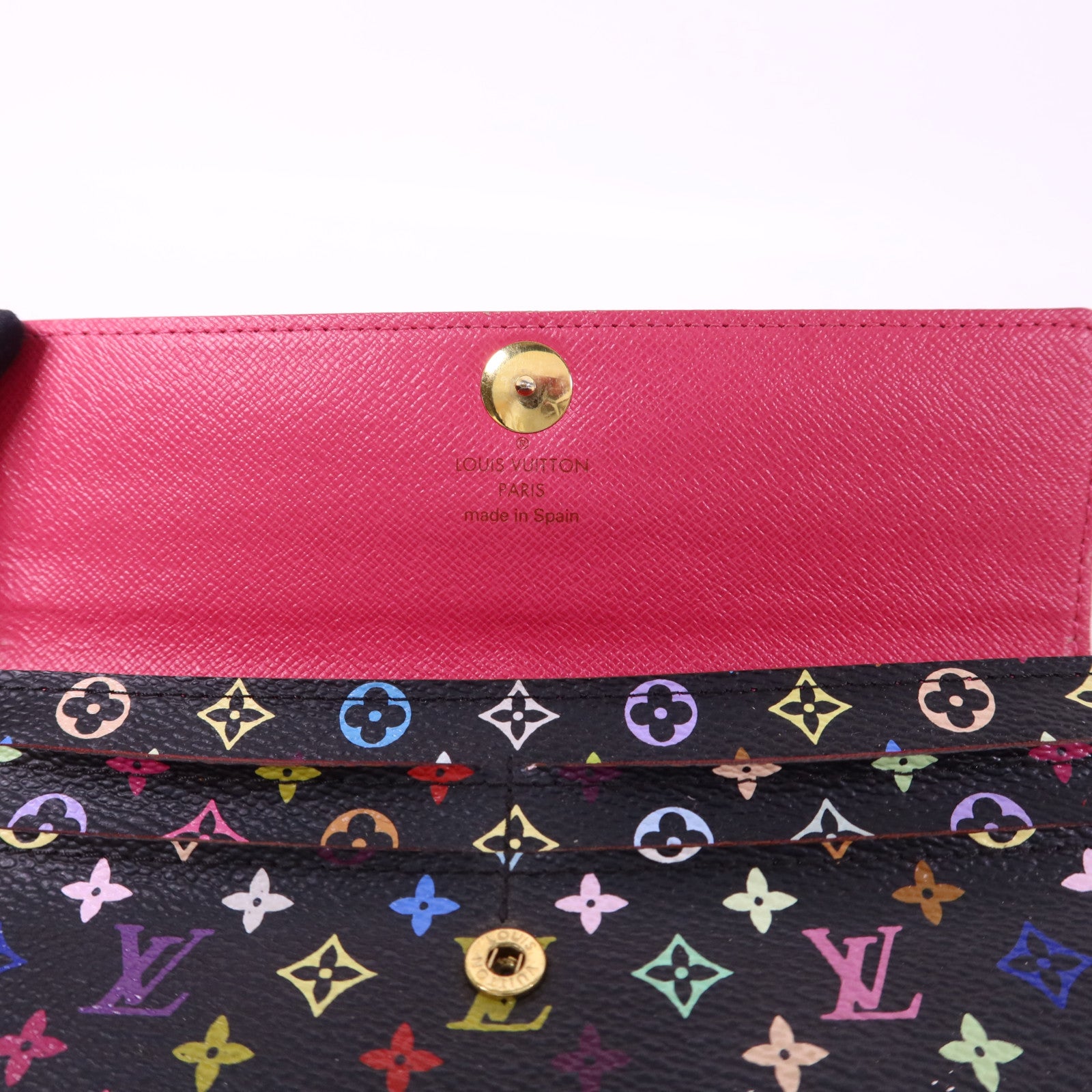 LOUIS VUITTON Monogram Multicolore Long Bifold Wallet金扣長錢包