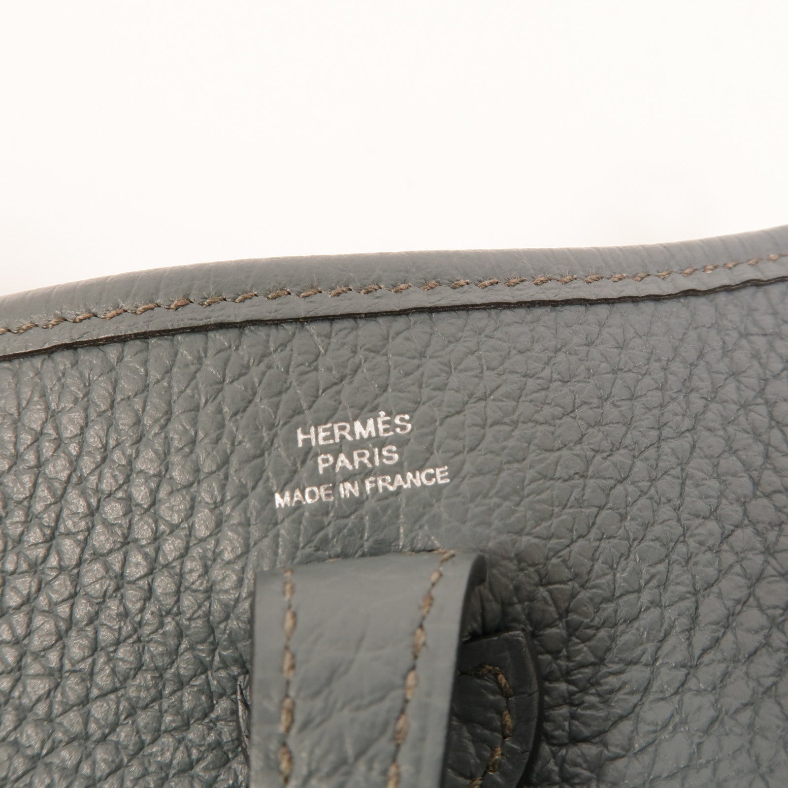 HERMES Clemence皮革Evelyne TPM肩背袋Bleu Orage