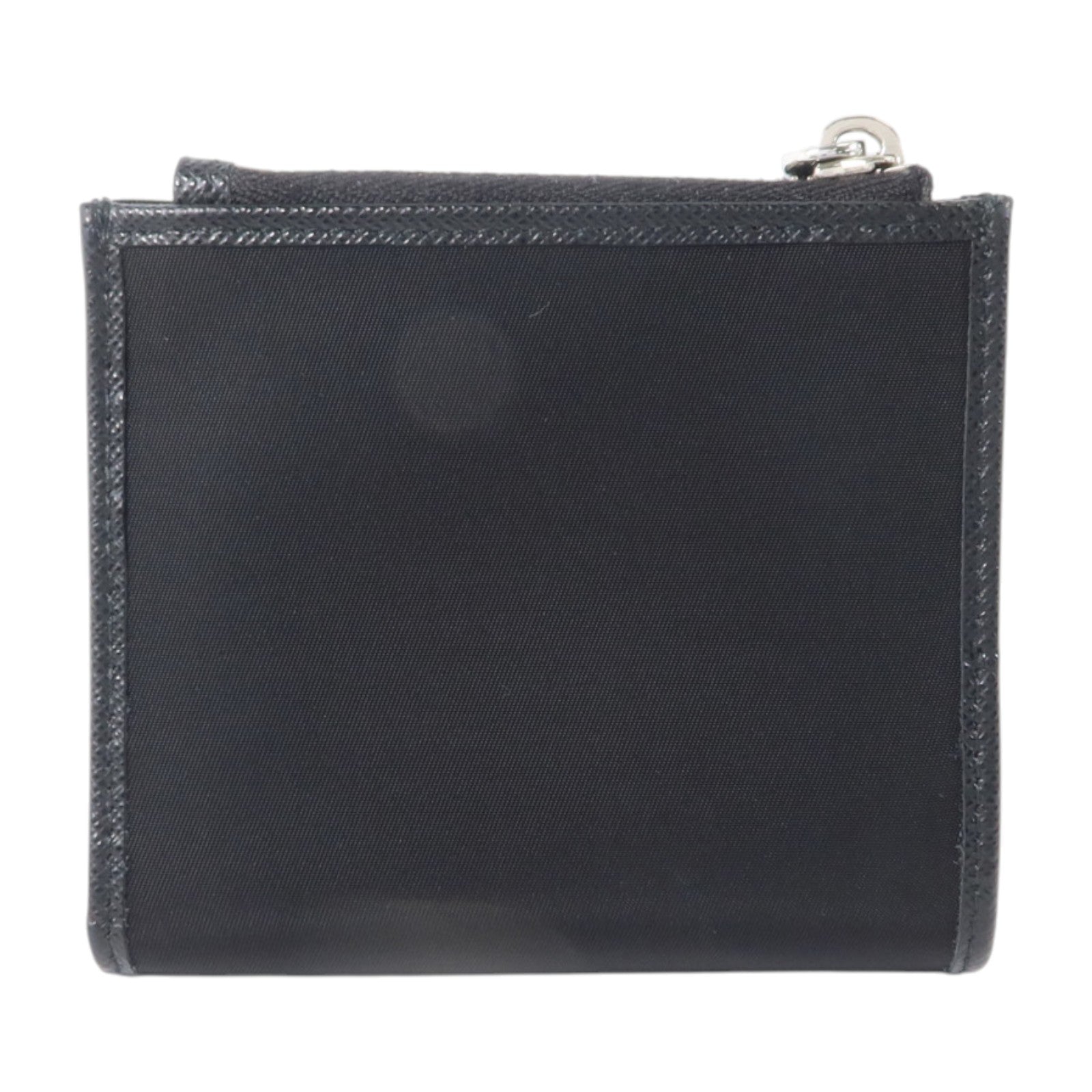 PRADA 再生尼龍Bifold Wallet銀扣錢包