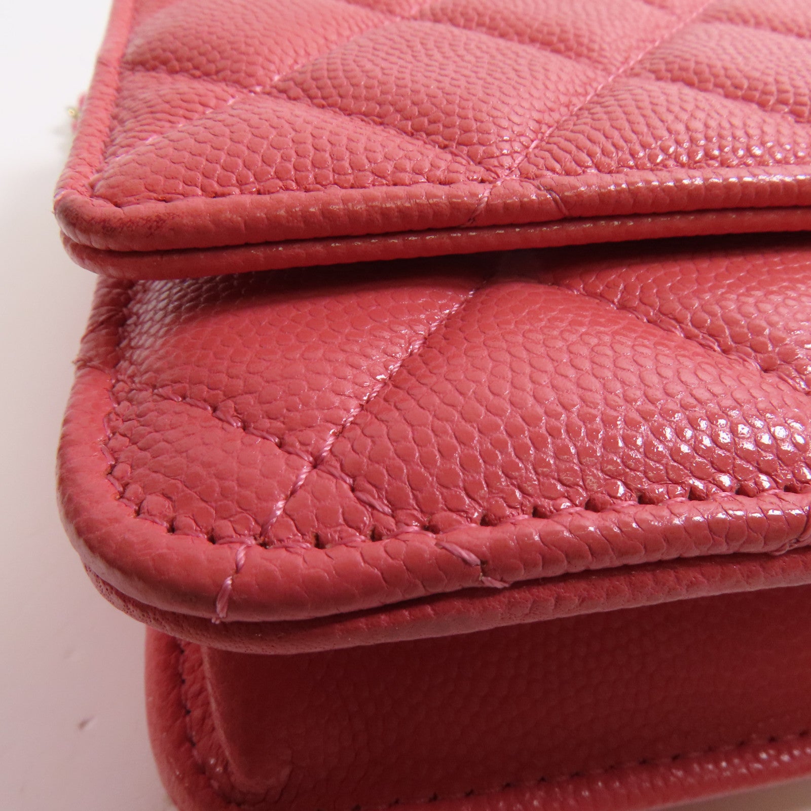 CHANEL 牛皮皮革WOC Wallet On Chain金扣鏈帶肩背袋