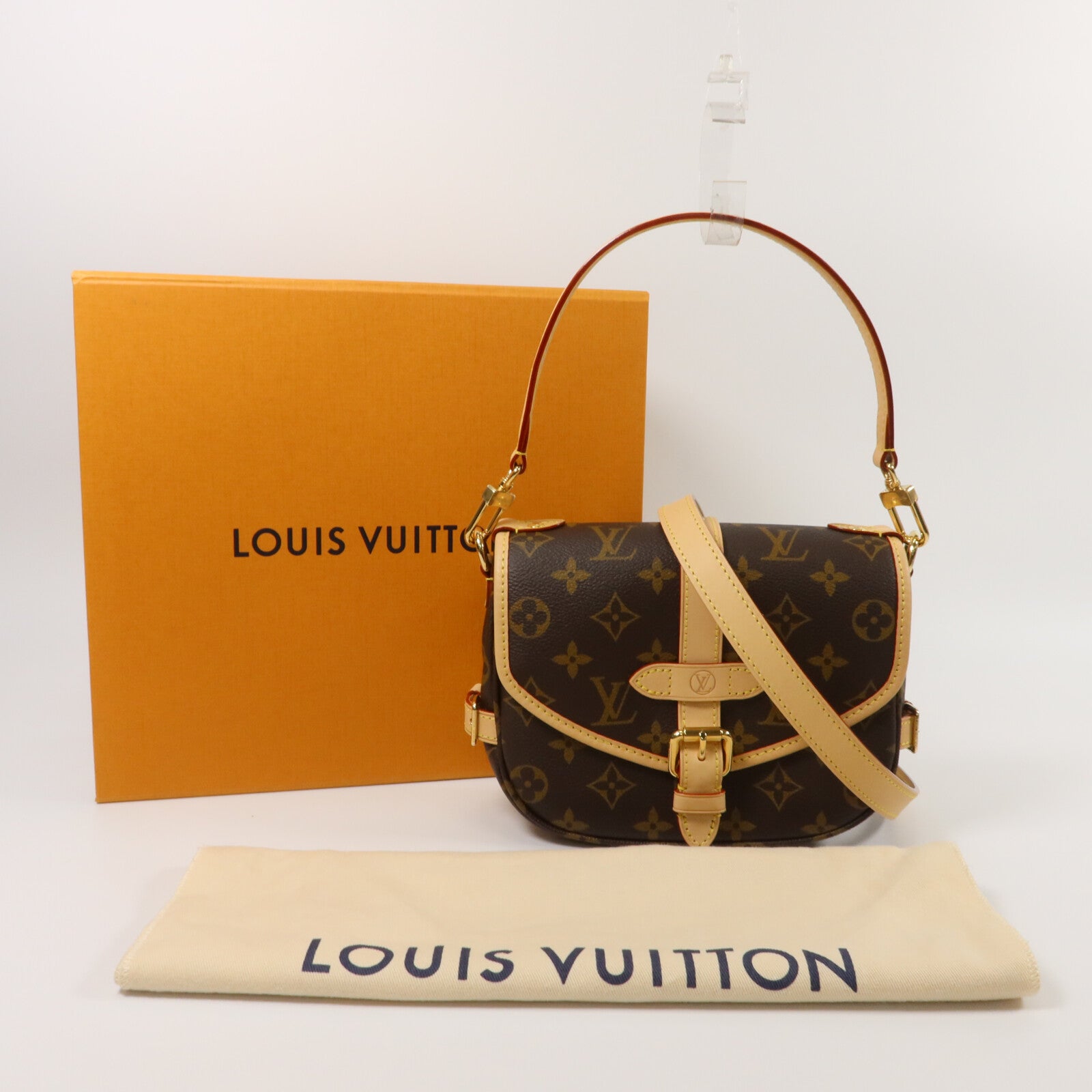 LOUIS VUITTON Monogram Saumur BB手挽肩背兩用袋