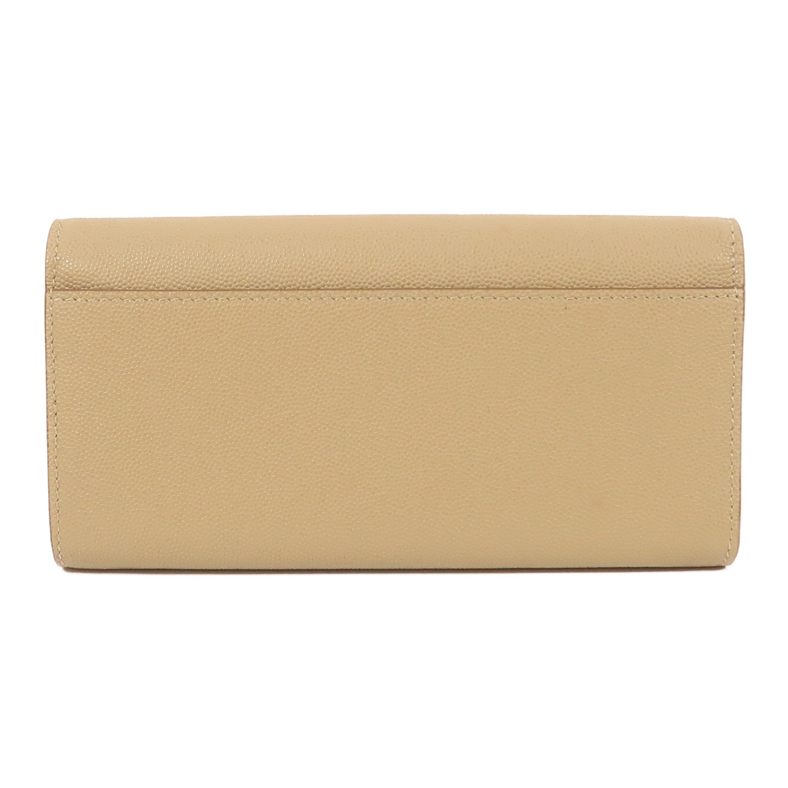 BURBERRY GHW Long Wallet Calfskin Leather Khaki