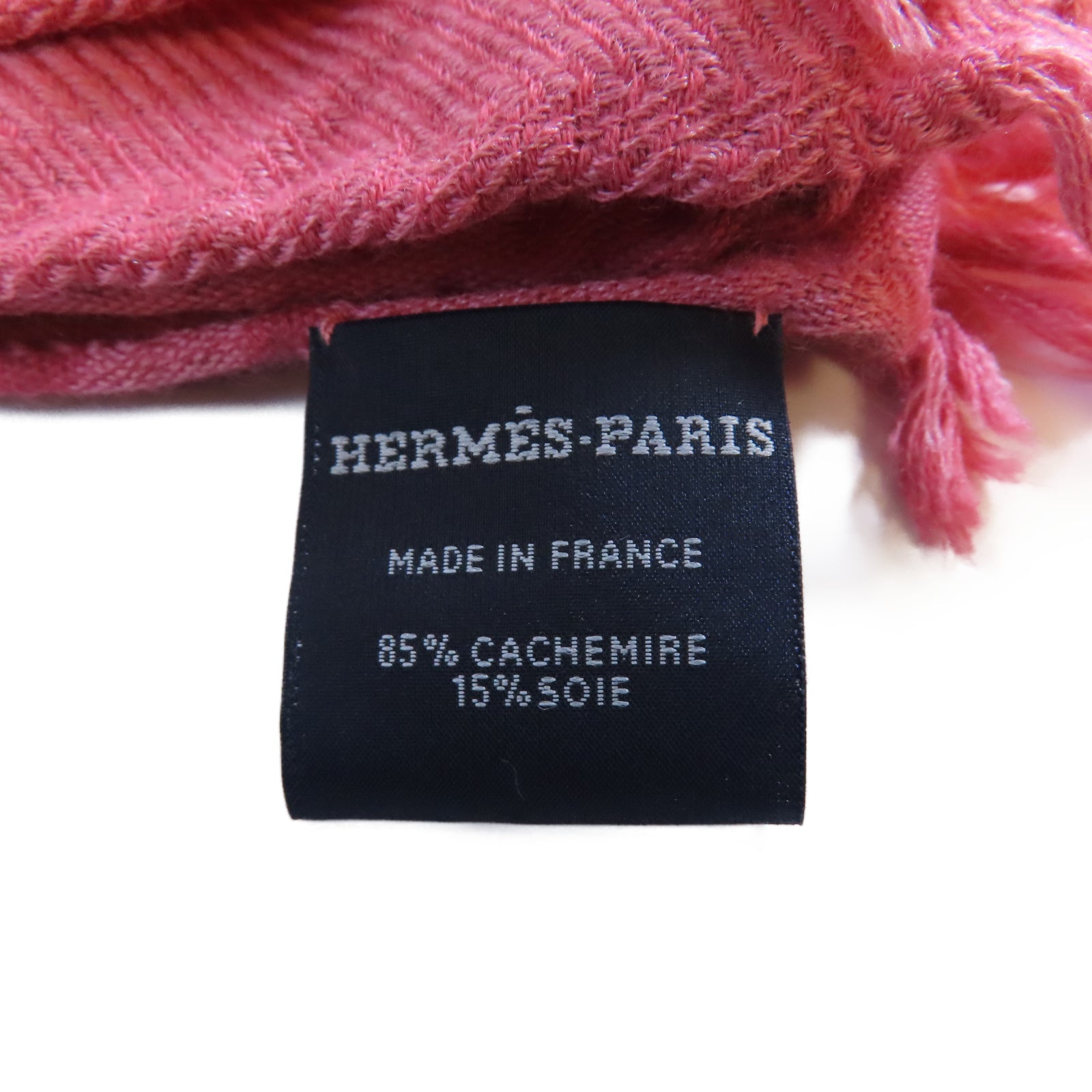 HERMES 【激減優惠】羊絨/絲質Scarf圍巾粉紅色