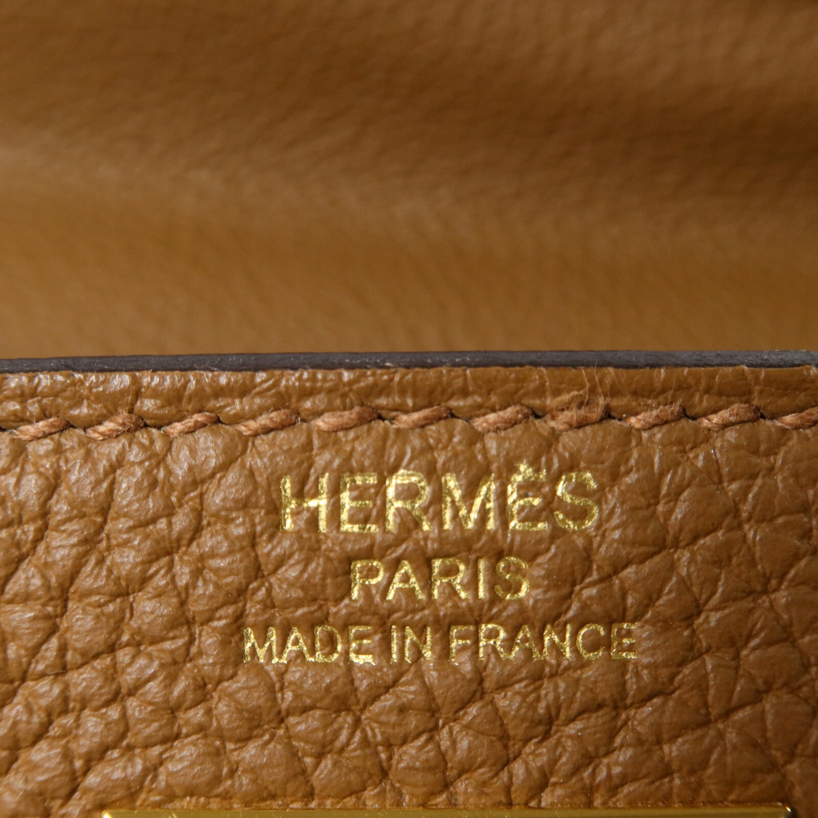 HERMES Clemence皮革Kelly 28手挽肩背兩用袋Alezan