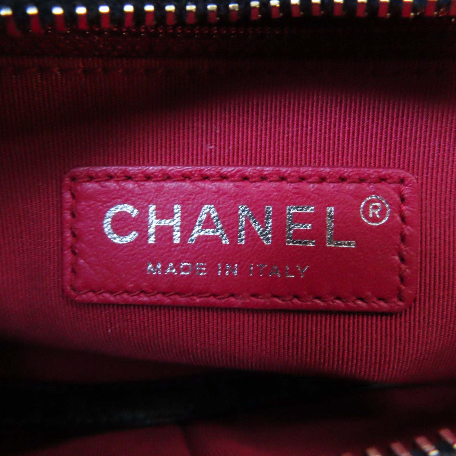 CHANEL 【激減優惠】菱格皮革Gabrielle鏈帶肩背袋藍色/黑色