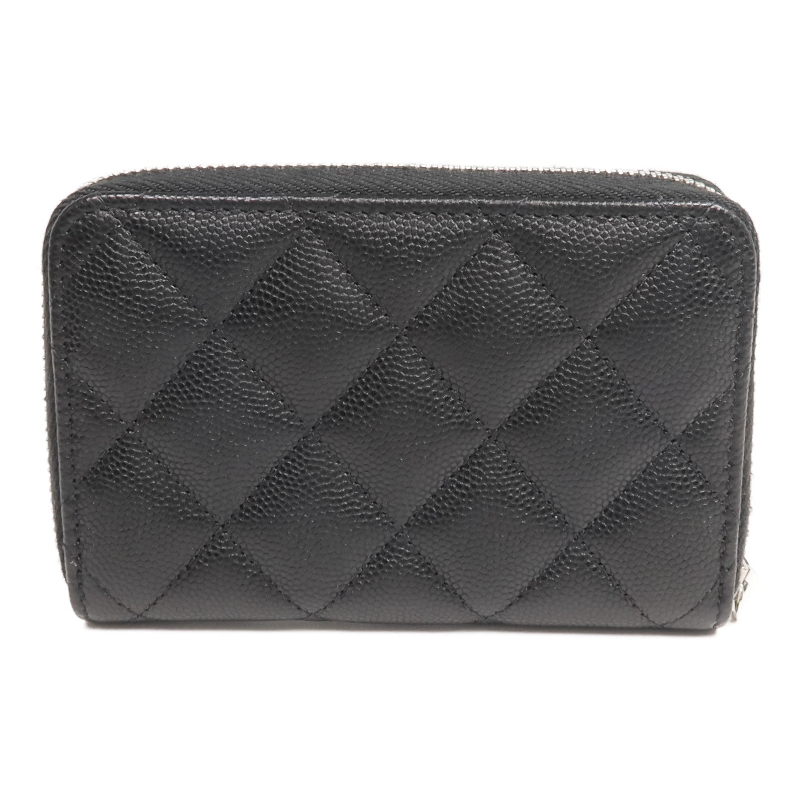 CHANEL 牛皮皮革Coin/Card Case銀扣零錢包/卡片套