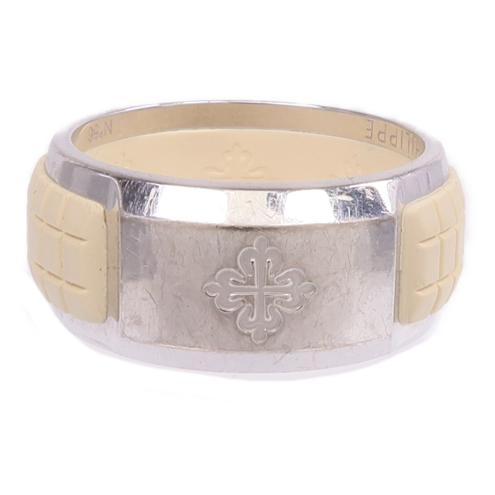 JEWELRY 18K白金/橡皮Aquanaut Luce Rubber Ring鑽石戒指US#7.25